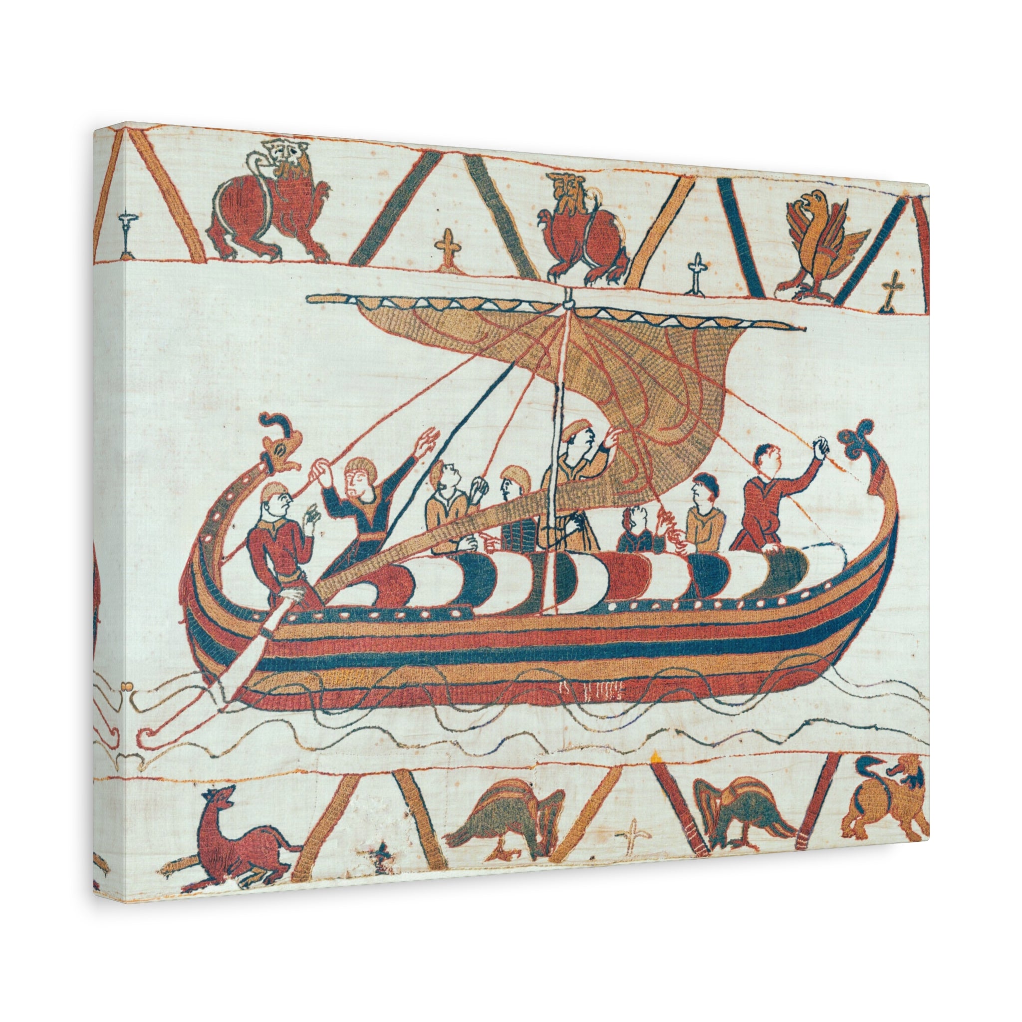 Bayeux Tapestry Norman Longship Canvas Print