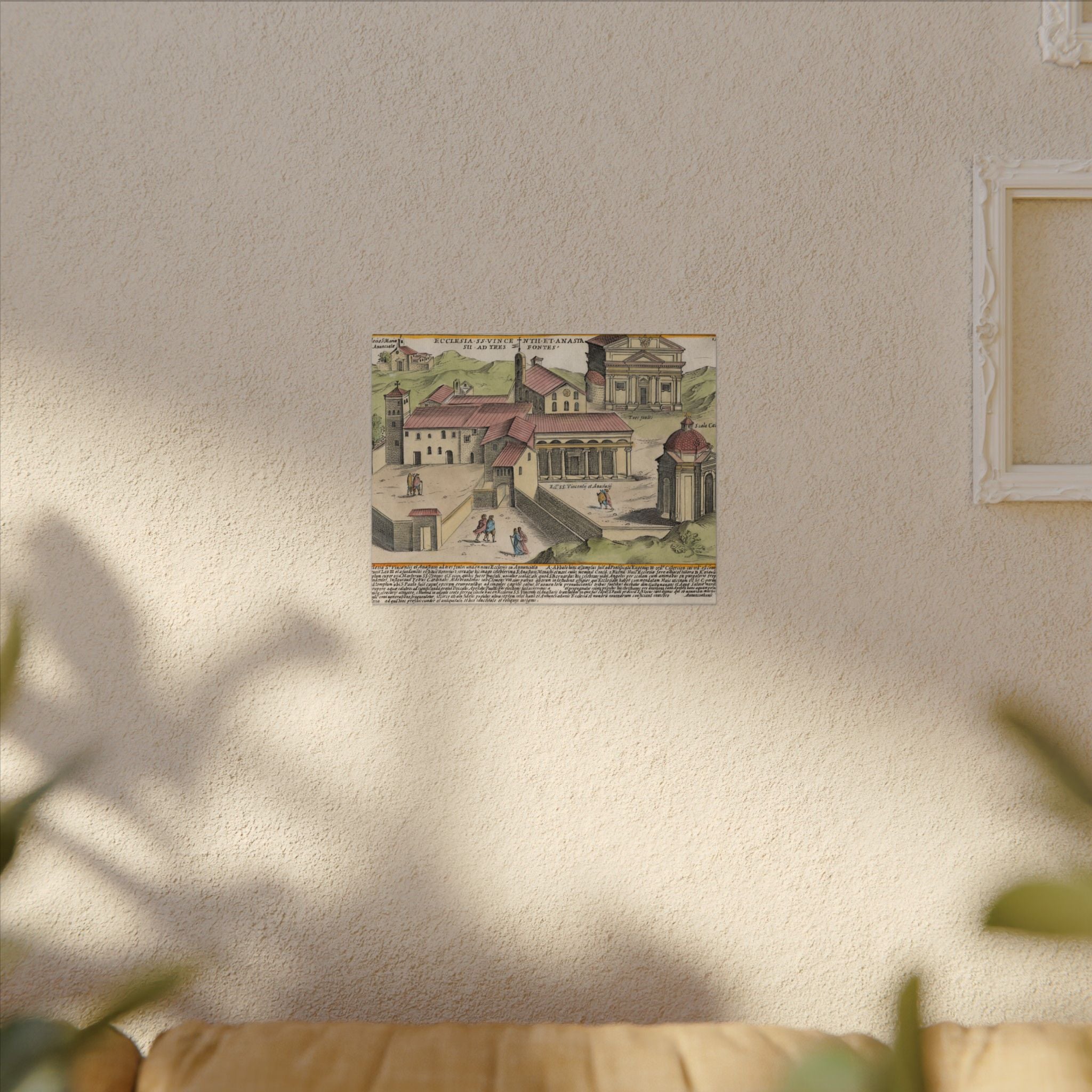 The Church of Saints Vincent and Anastasius at the Three Fountains Historic Canvas Wall Art