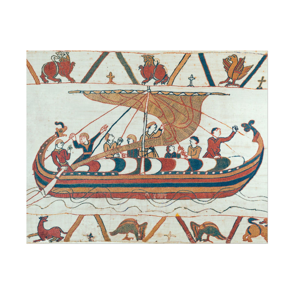 Bayeux Tapestry Norman Longship Rolled Poster | Nautical Historical Artwork