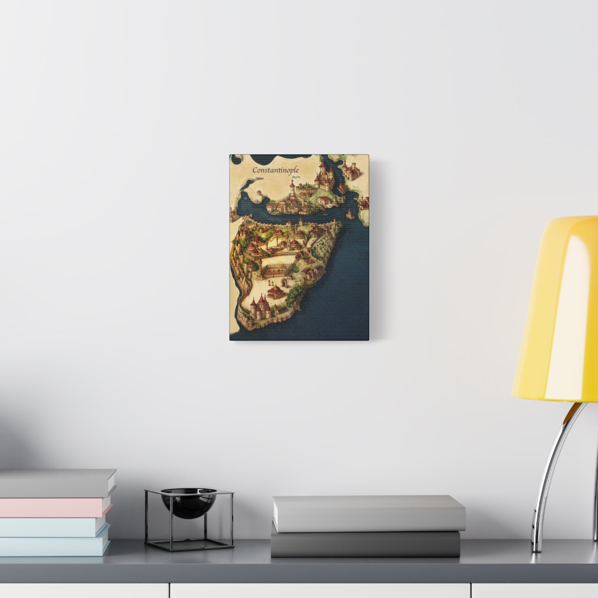 Constantinople Vintage Map Matte Canvas Print — Stretched 1.25"