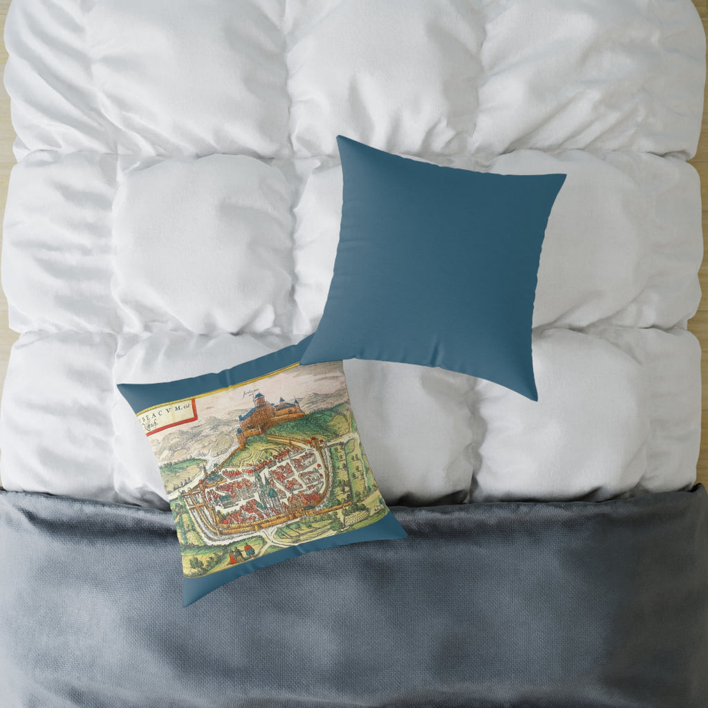 Rouffach Alsace Vintage Cityprint Pillow