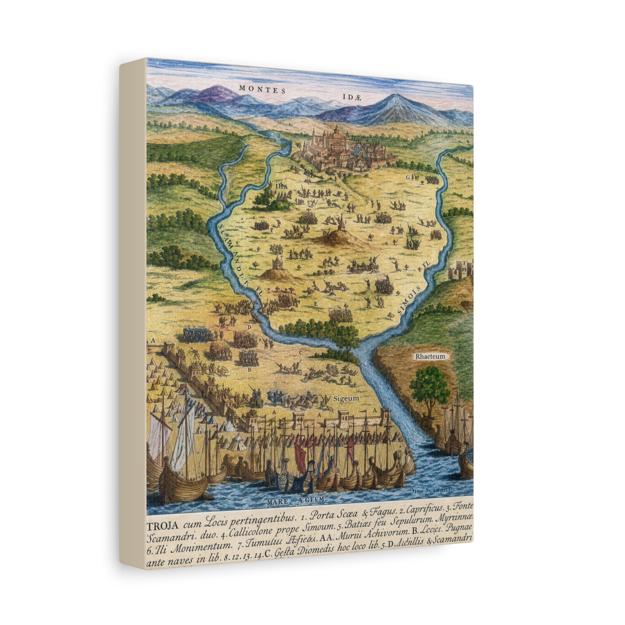 Ancient City of Troy Matte Canvas