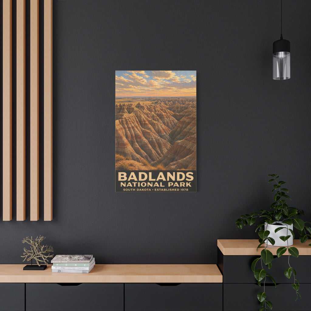 Badlands National Park Matte Canvas Wall Art — Stretched 1.25"