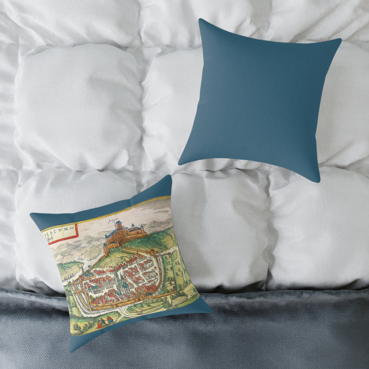 Rouffach Alsace Vintage Cityprint Pillow