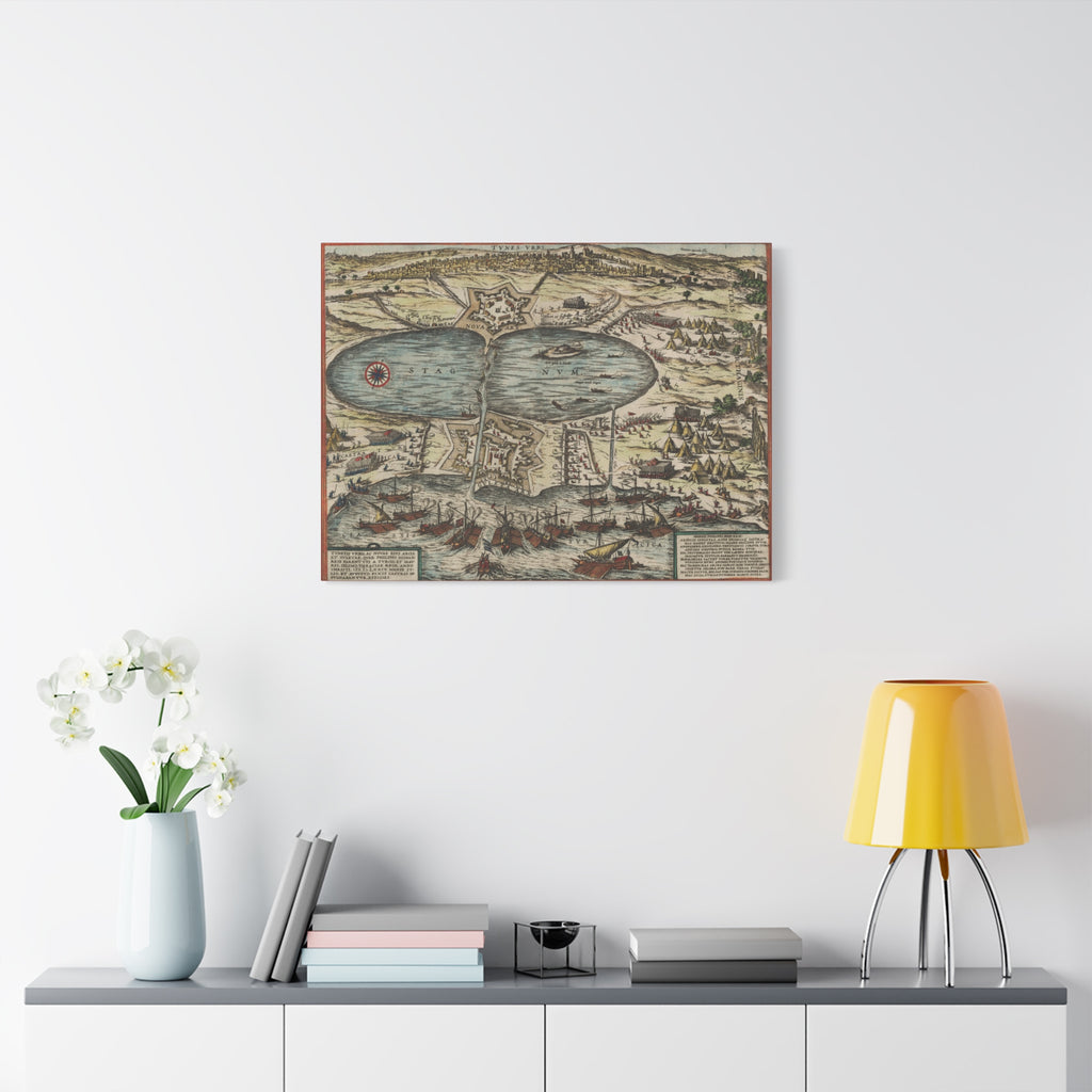 Vintage Nautical Map Canvas