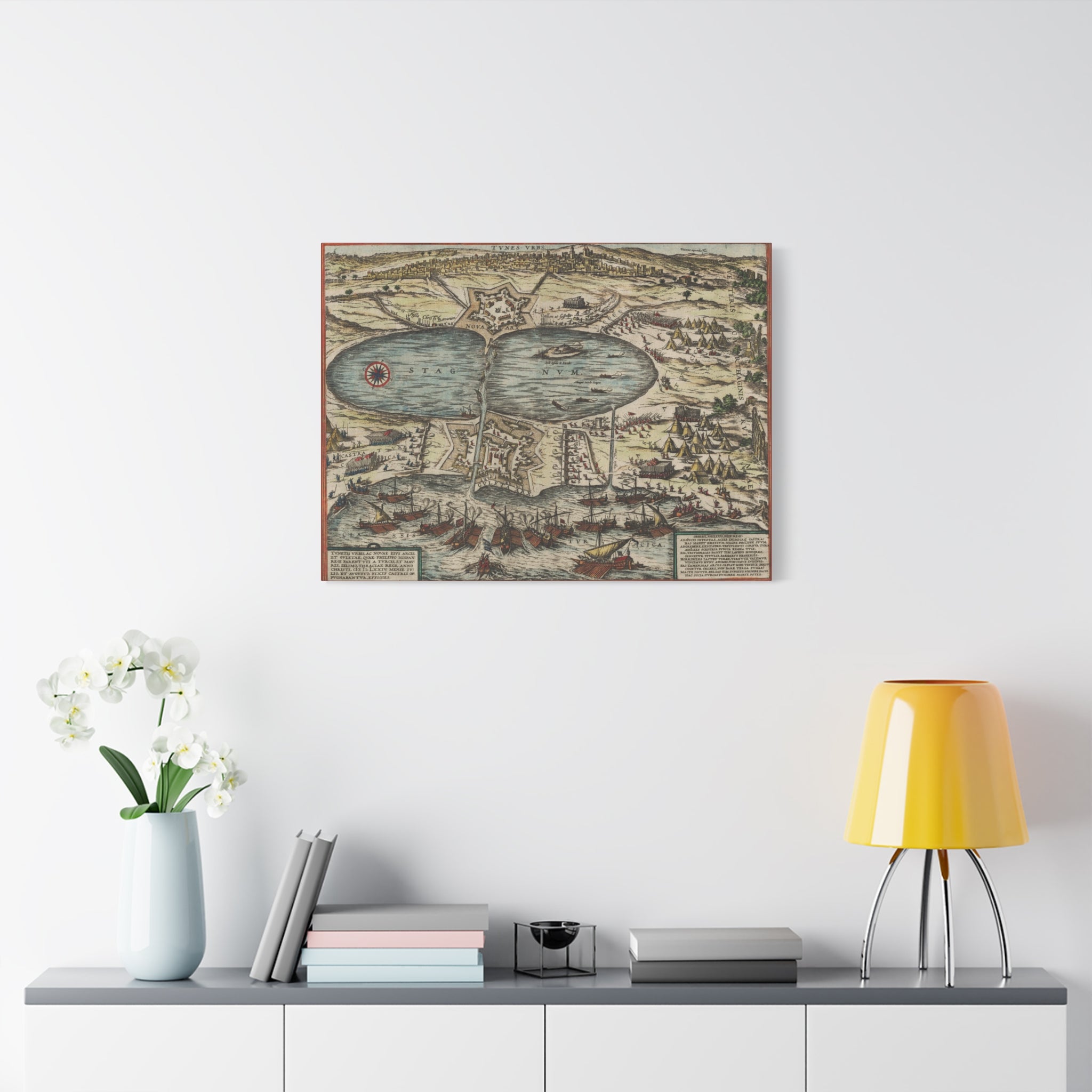 Vintage Nautical Map Canvas