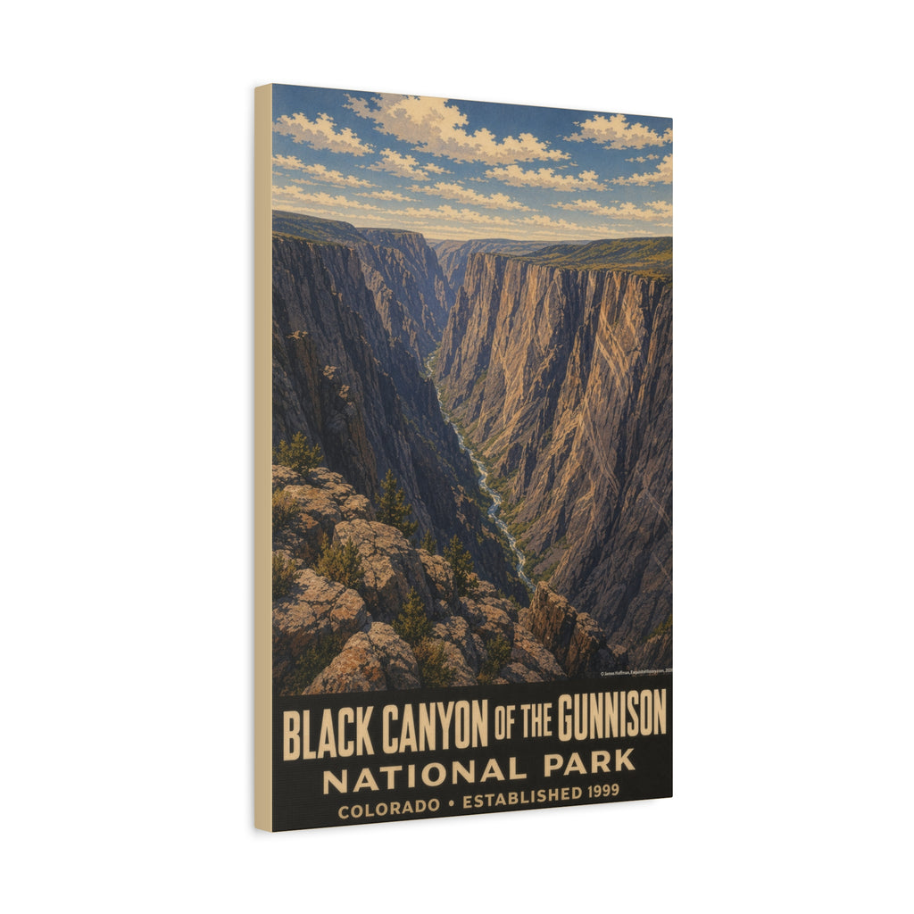 Black Canyon of the Gunnison National Park Matte Stretched Canvas Print