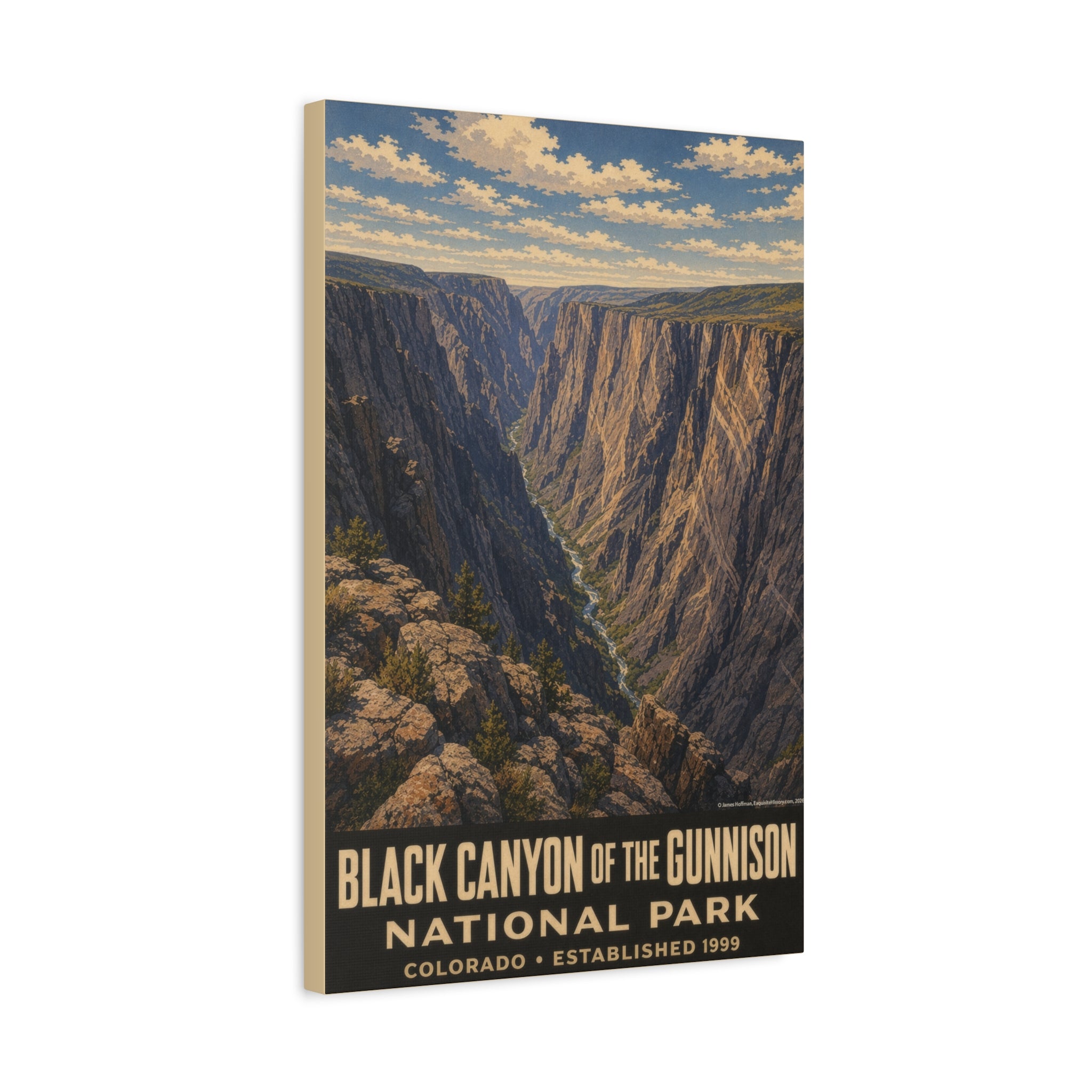 Black Canyon of the Gunnison National Park Matte Stretched Canvas Print