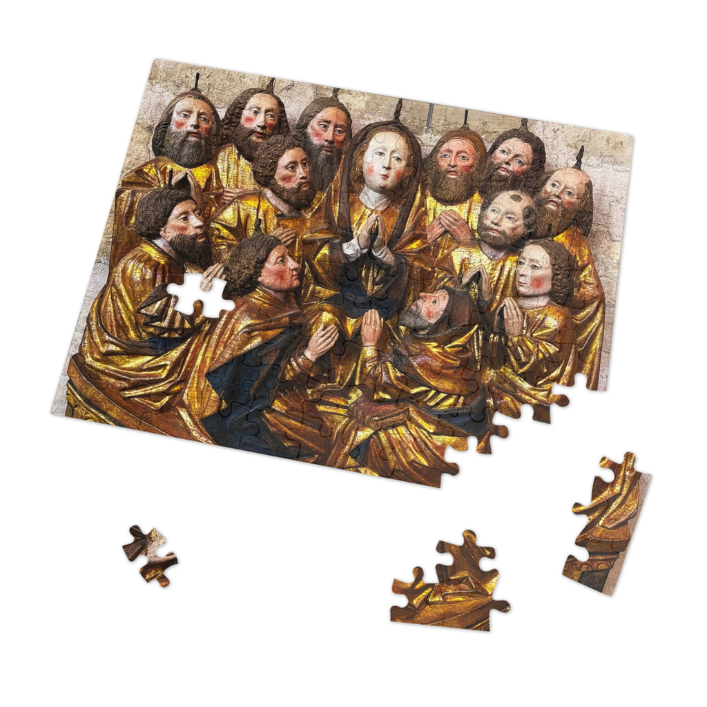 Religious Art Jigsaw Puzzle with Tin — Pentecost Saints Scene