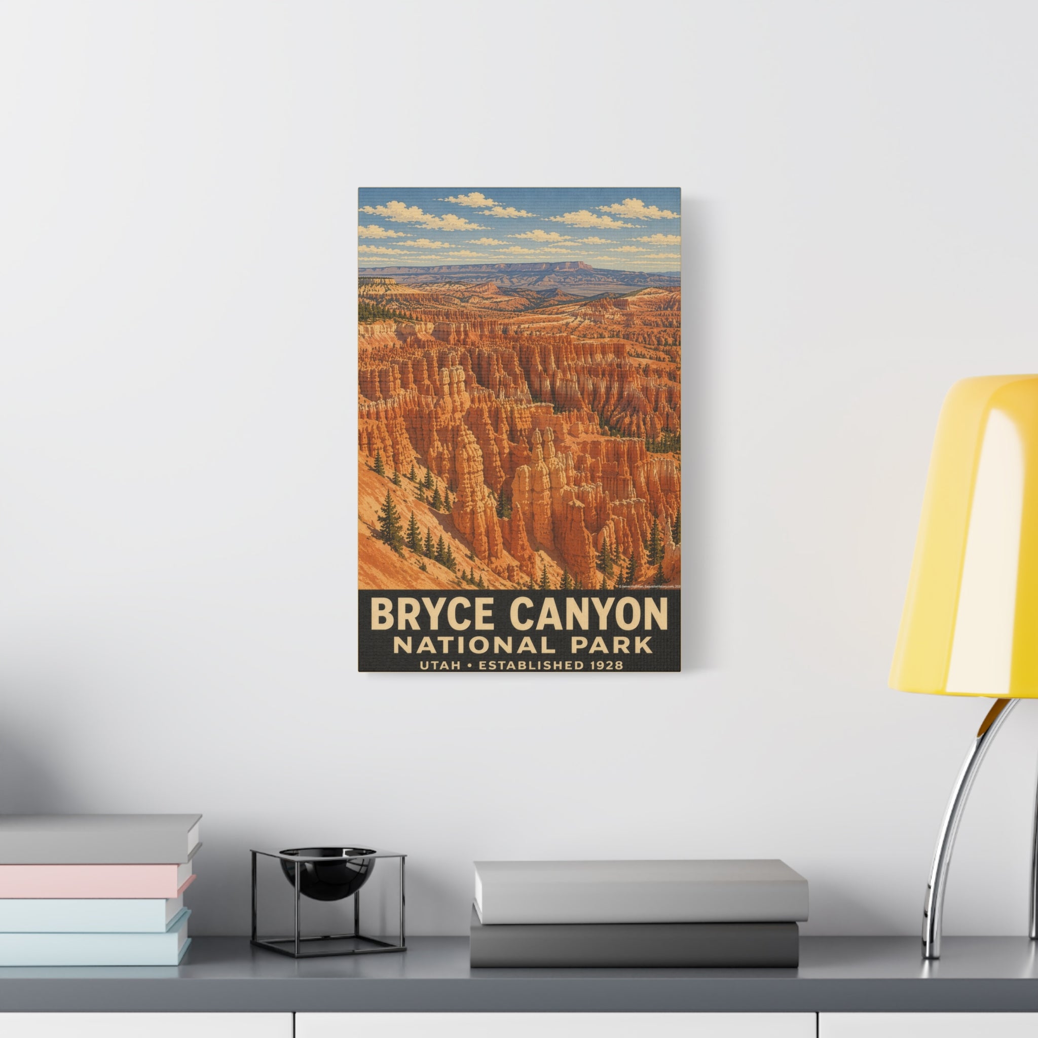 Bryce Canyon National Park Vintage Travel Poster Canvas