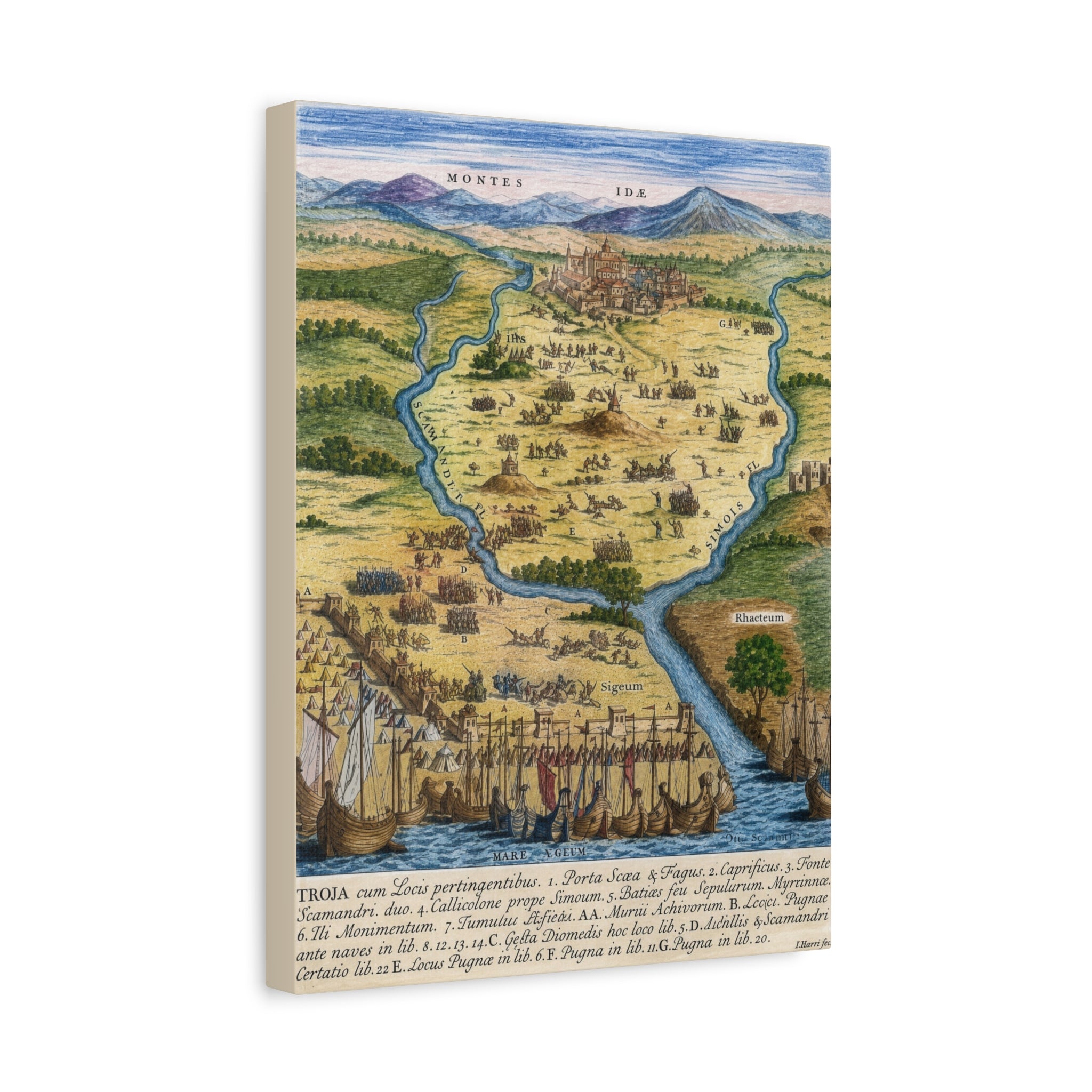 Ancient City of Troy Matte Canvas