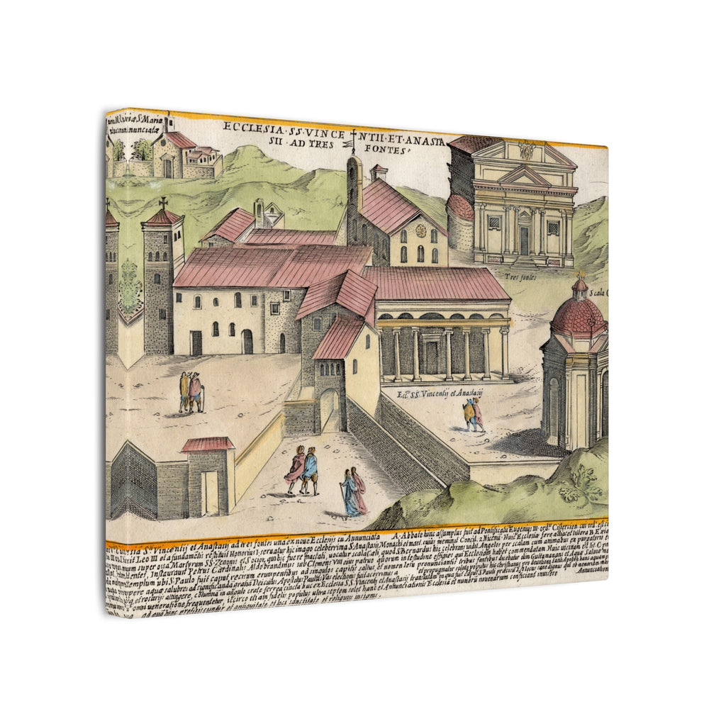 The Church of Saints Vincent and Anastasius at the Three Fountains Historic Canvas Wall Art