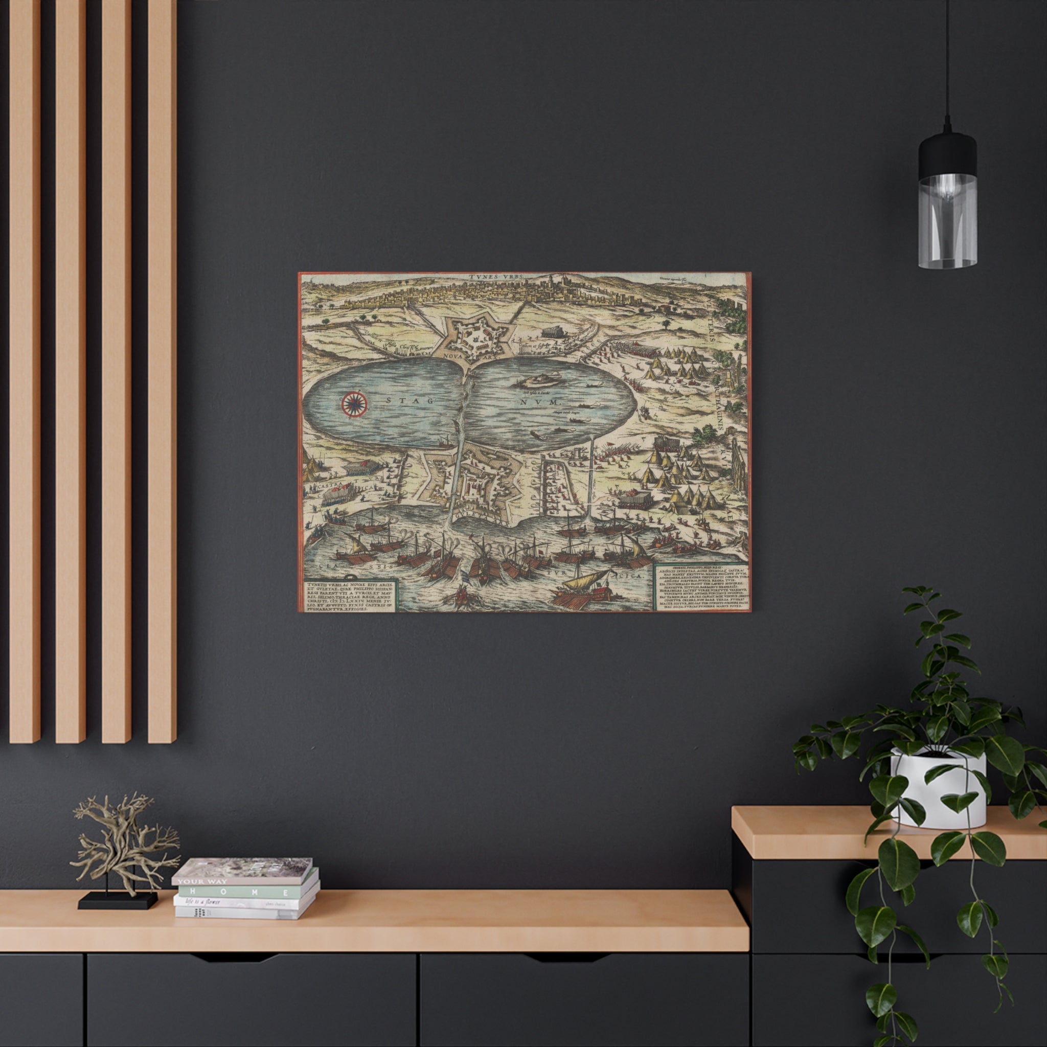 Vintage Nautical Map Canvas