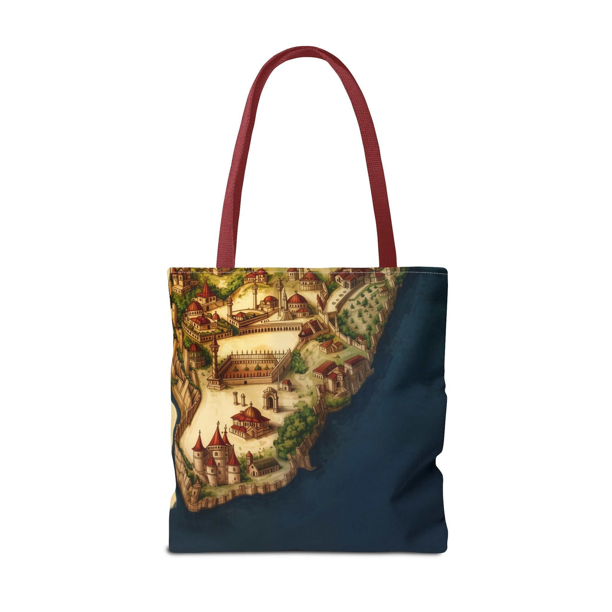 Constantinople Map Tote Bag — Vintage Cityscape All-Over Print