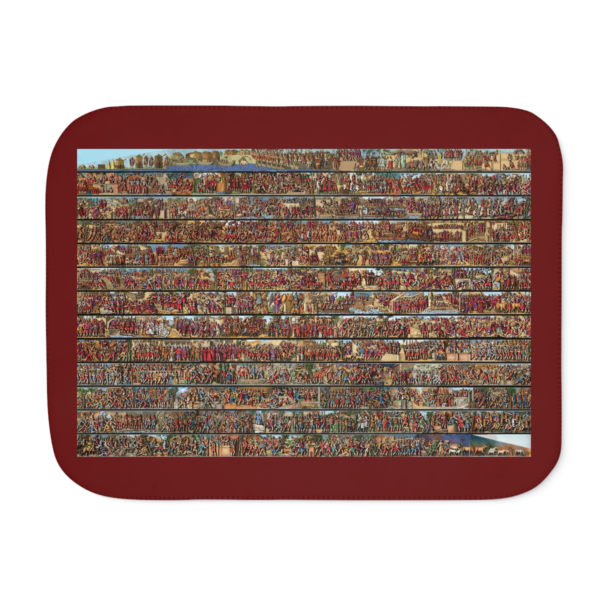 Sherpa Blanket — Rustic Brick Wall Pattern Cozy Throw