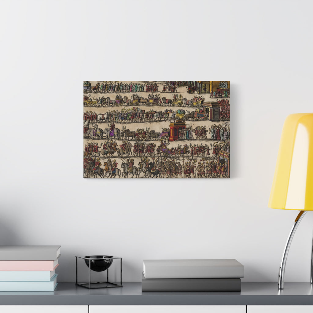 Roman Triumphal Procession Matte Stretched Canvas | Classical Antiquity Wall Art