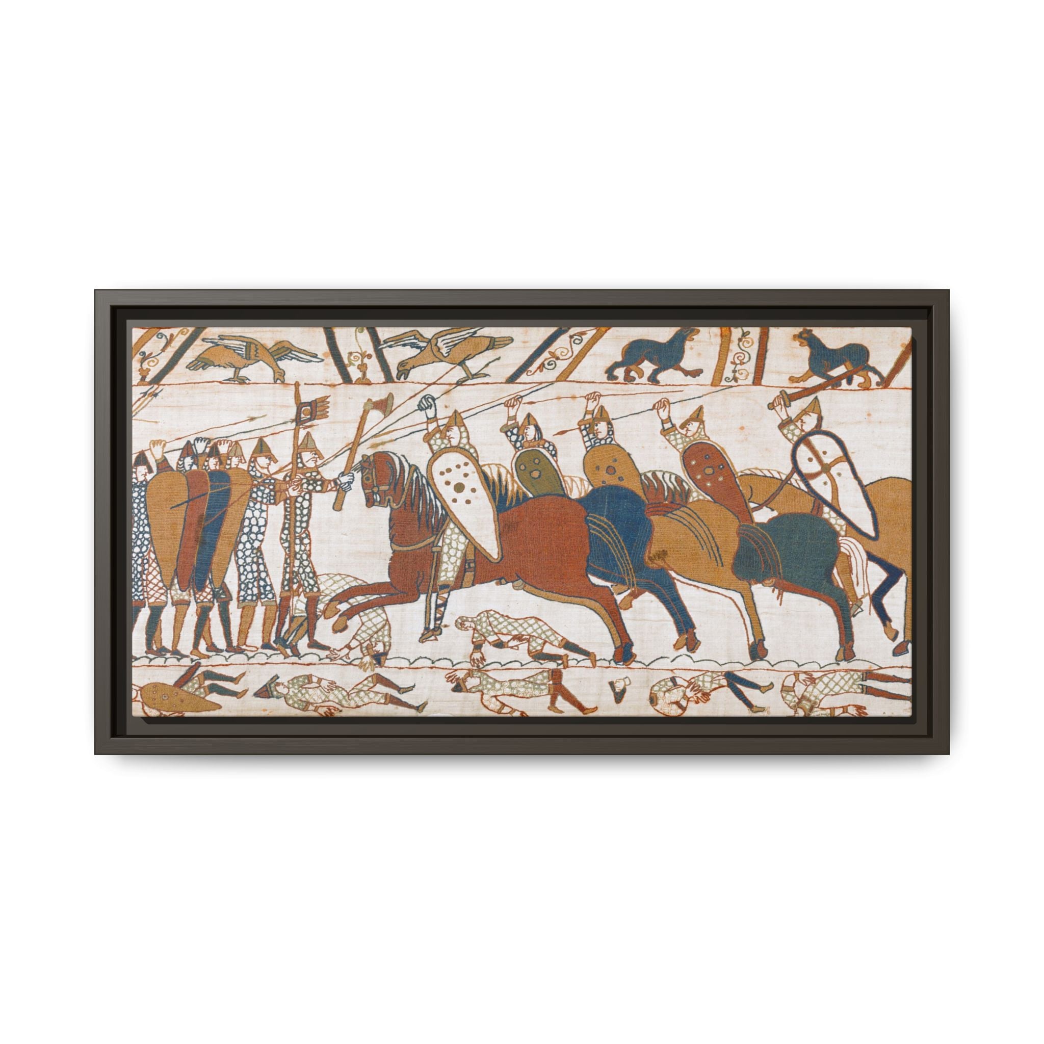 Bayeux Tapestry Battle of Hastings Framed Canvas