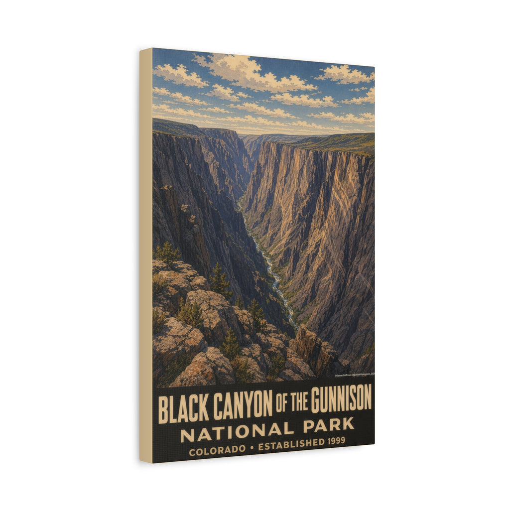 Black Canyon of the Gunnison National Park Matte Stretched Canvas Print