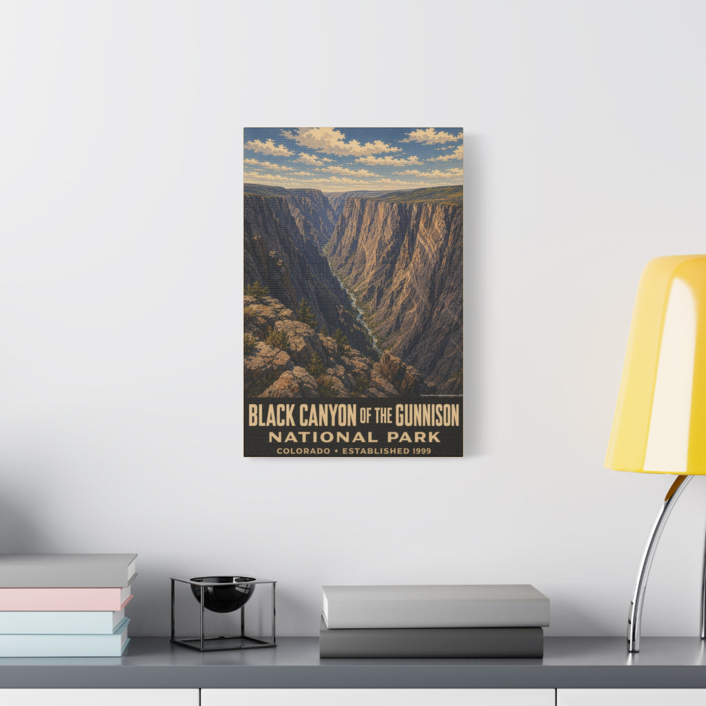 Black Canyon of the Gunnison National Park Matte Stretched Canvas Print