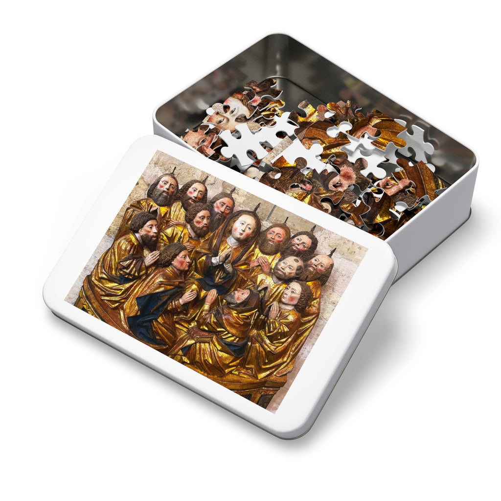 Religious Art Jigsaw Puzzle with Tin — Pentecost Saints Scene