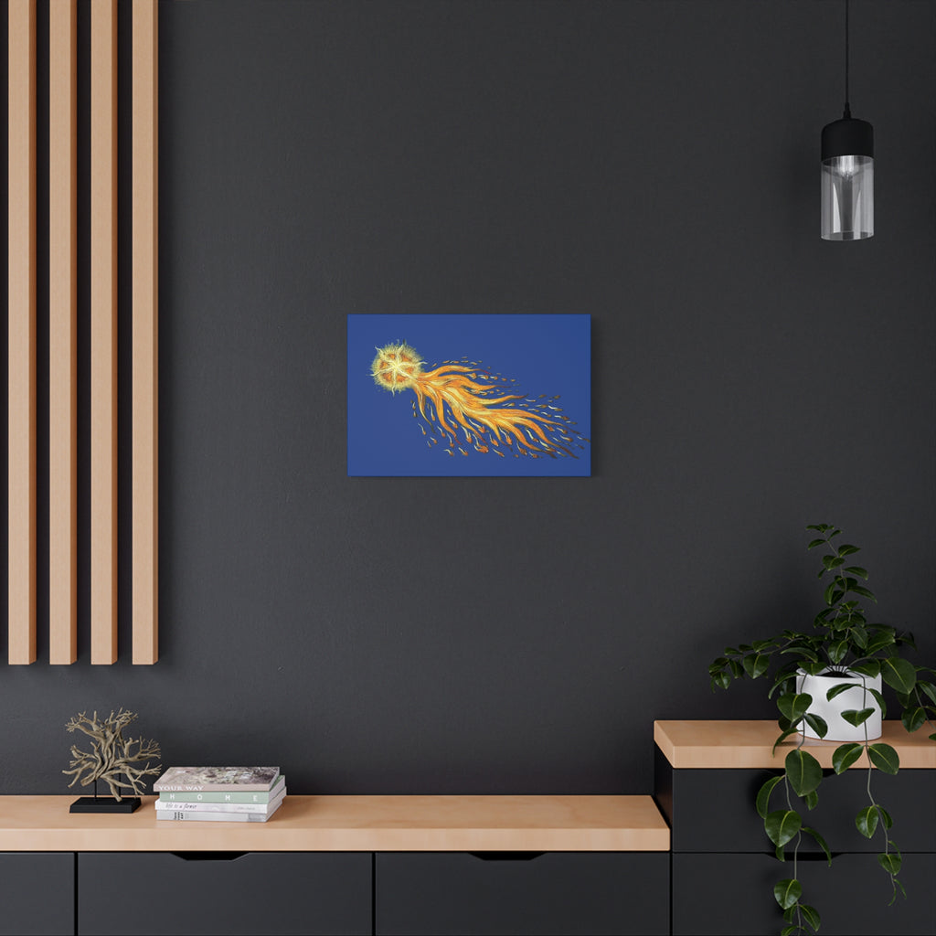 Golden Comet Illustration Matte Canvas