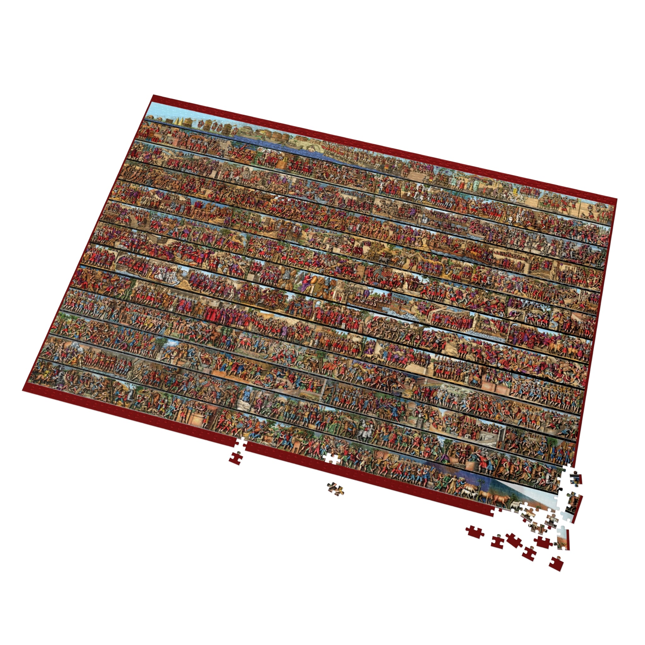 Historical Colorized Trajan's Column Engravings Depiction Jigsaw Puzzle (Tin Box)