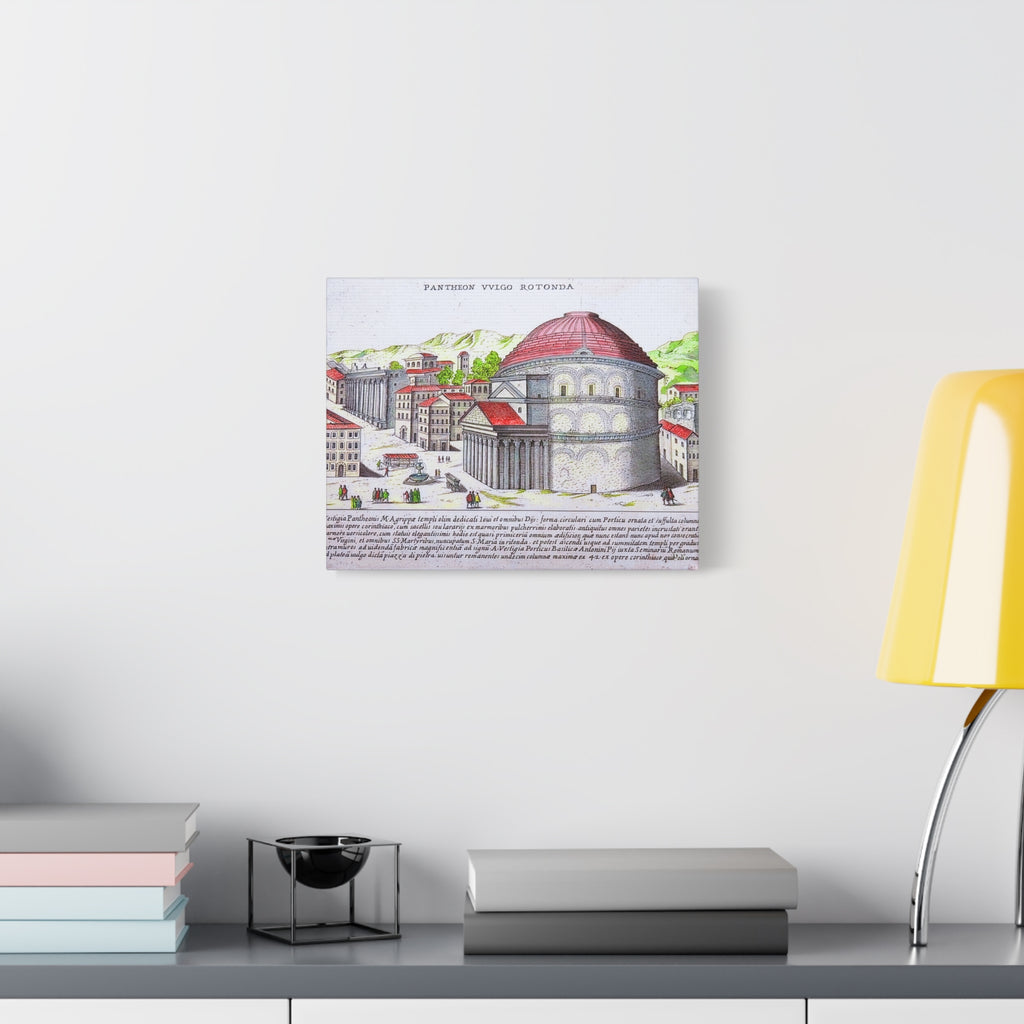Pantheon Engraving Canvas Print Matte Stretched Canvas