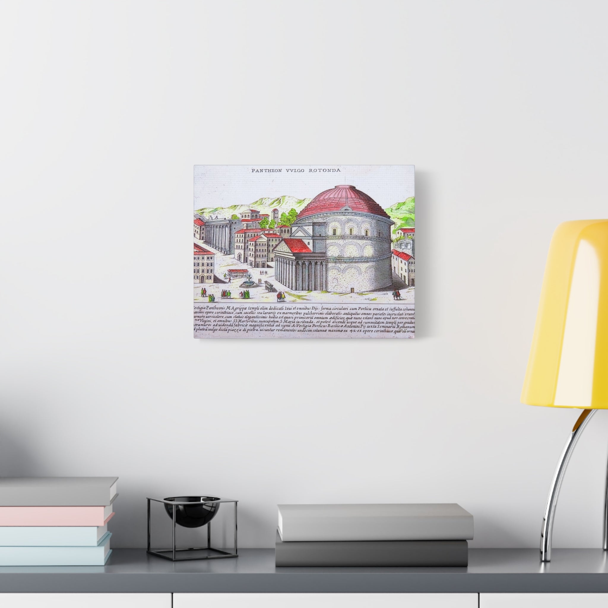 Pantheon Engraving Canvas Print Matte Stretched Canvas