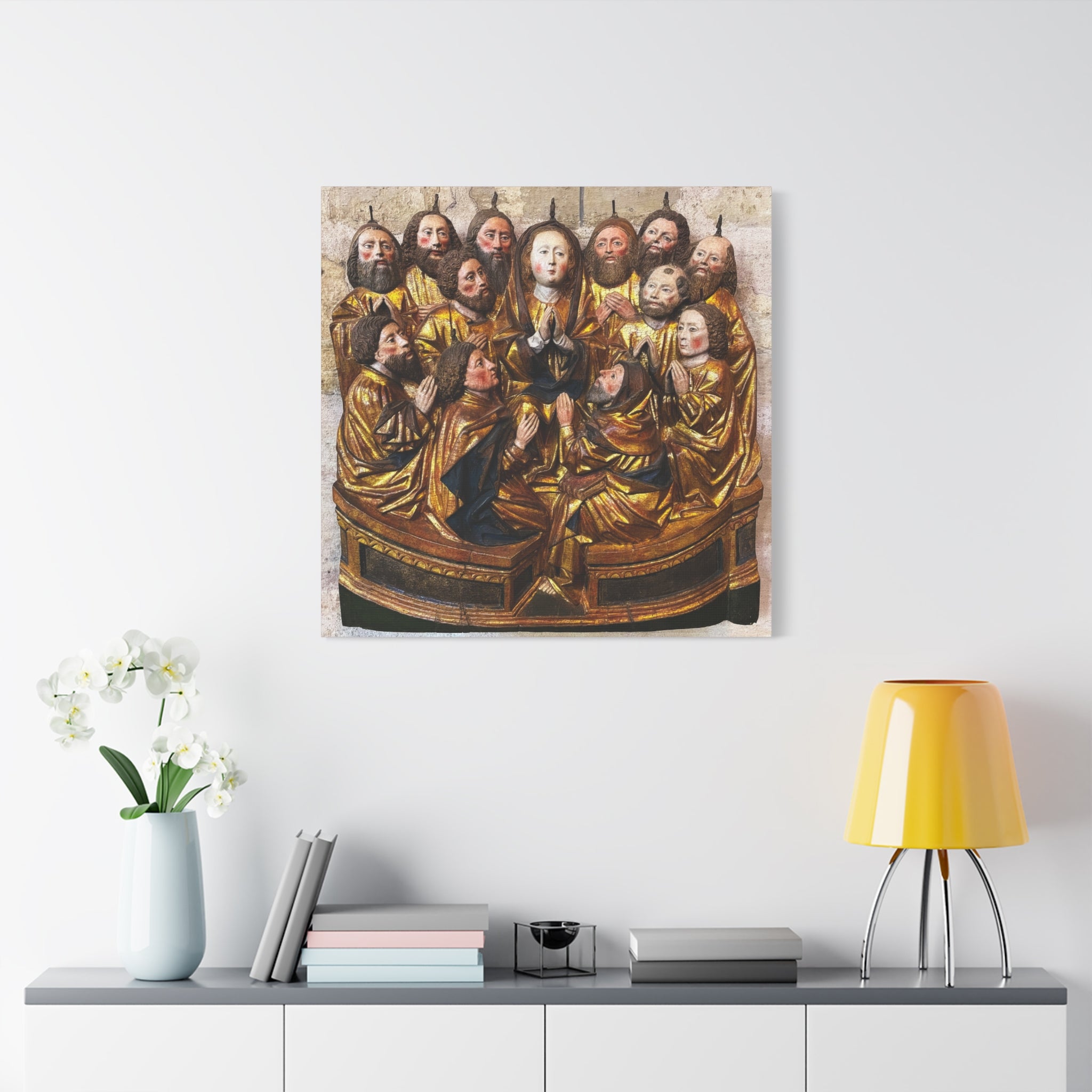 Medieval Pentecost Art Matte Canvas