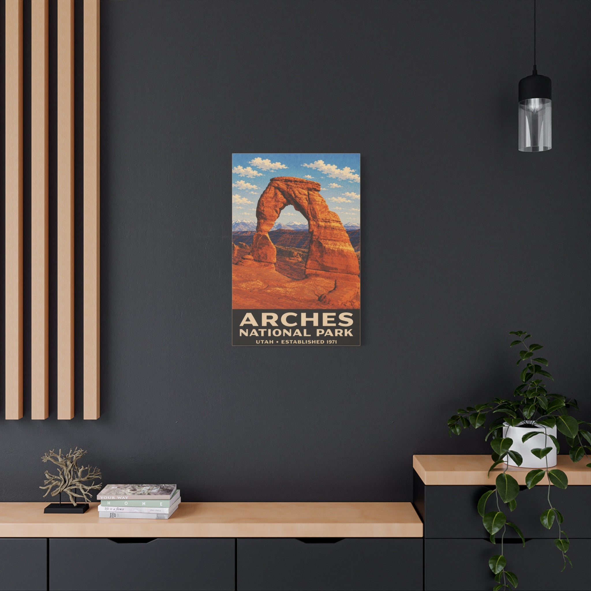 Arches National Park Vintage Poster Canvas Print — Matte Stretched Wall Art