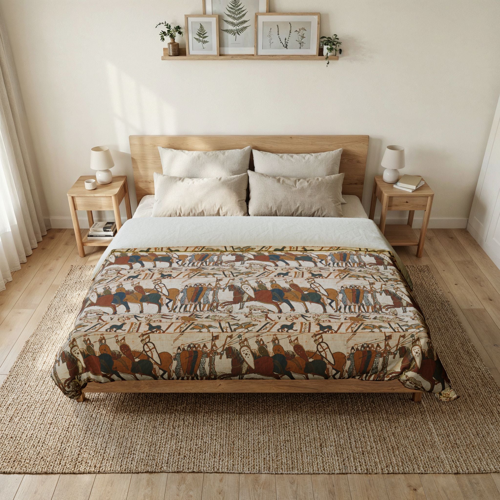 Bayeux Tapestry Battle of Hastings Cotton Duvet Cover