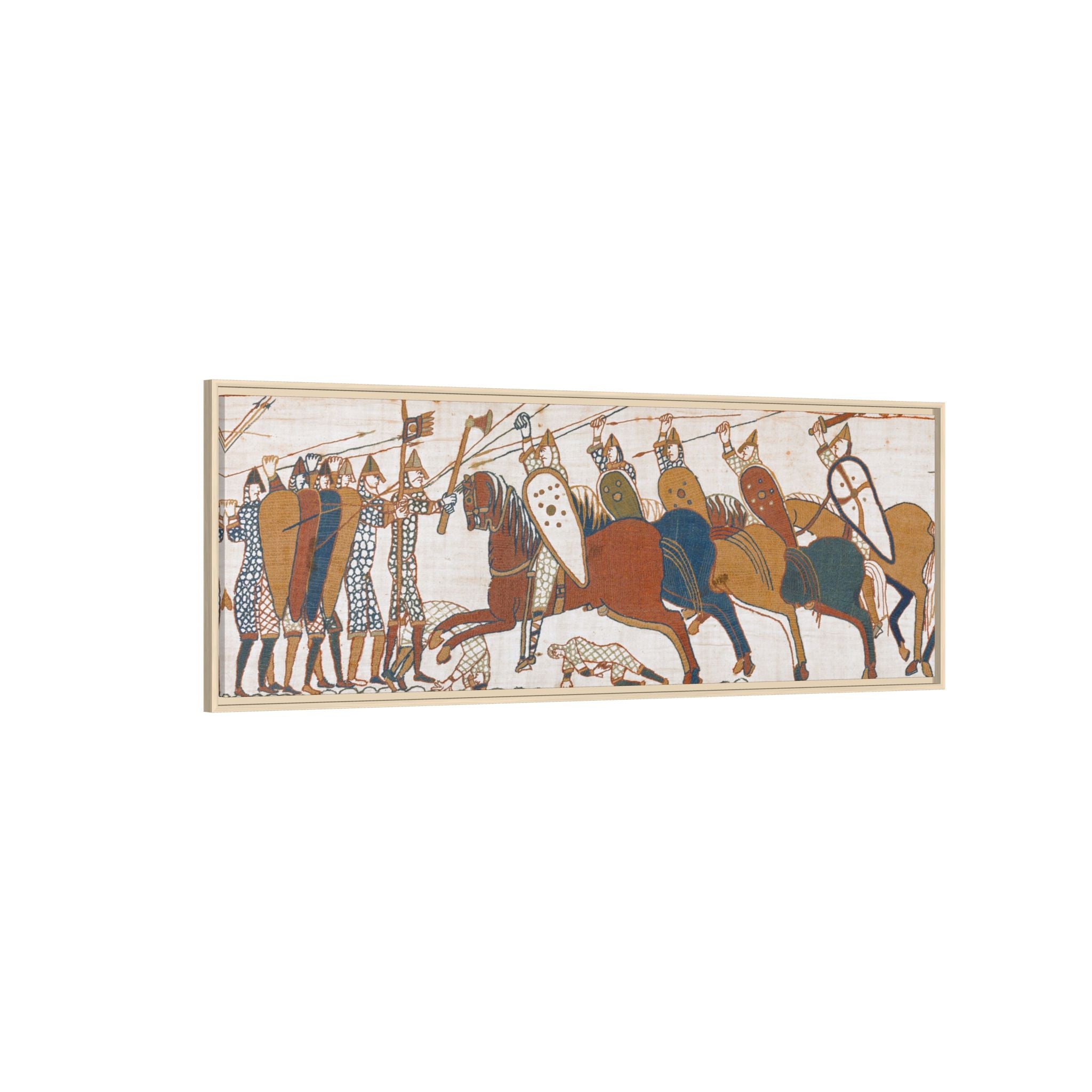 Bayeux Tapestry Battle of Hastings Framed Canvas