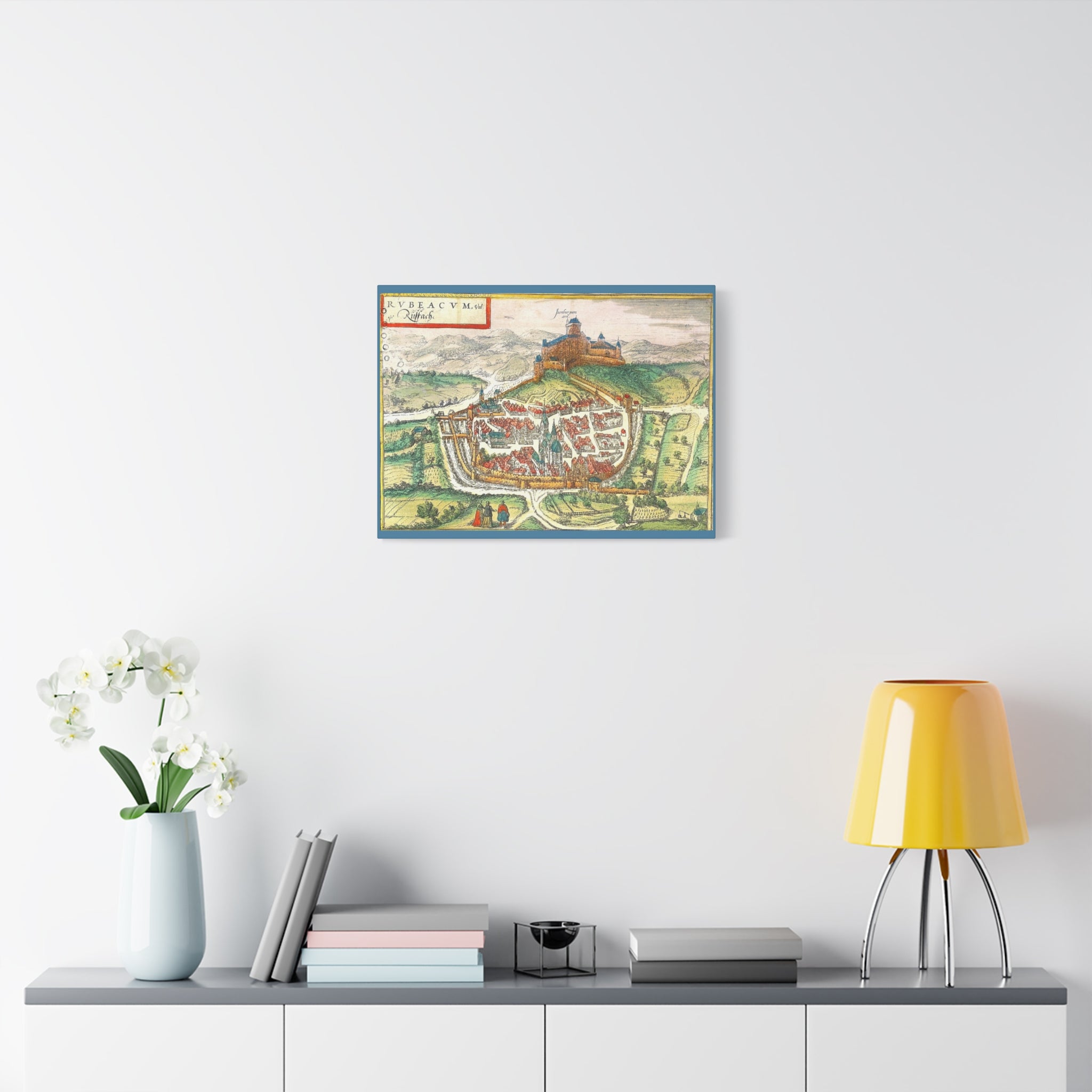Antique Map of Rouffach Cityscape Canvas | Matte Stretched Wall Art