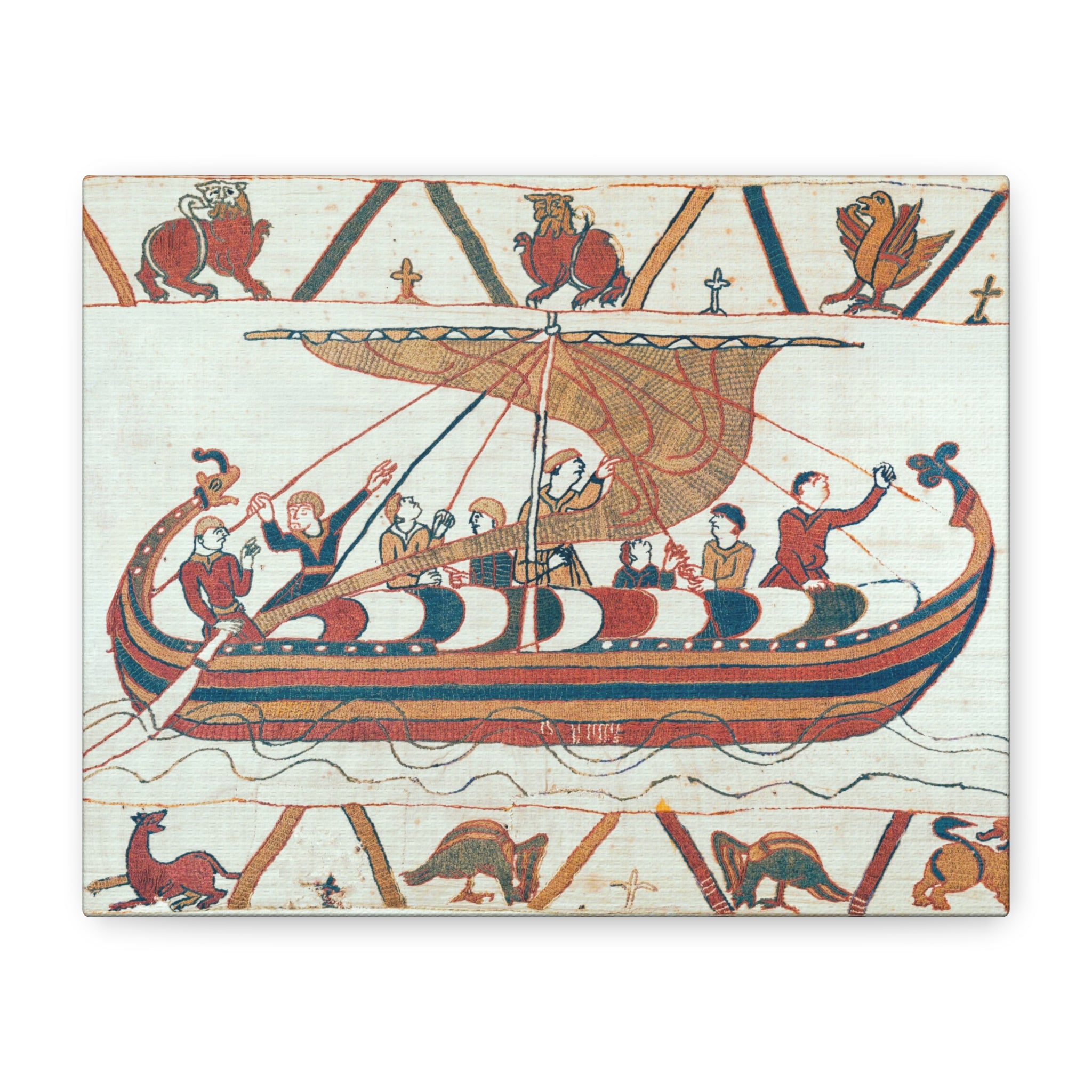 Bayeux Tapestry Norman Longship Canvas Print