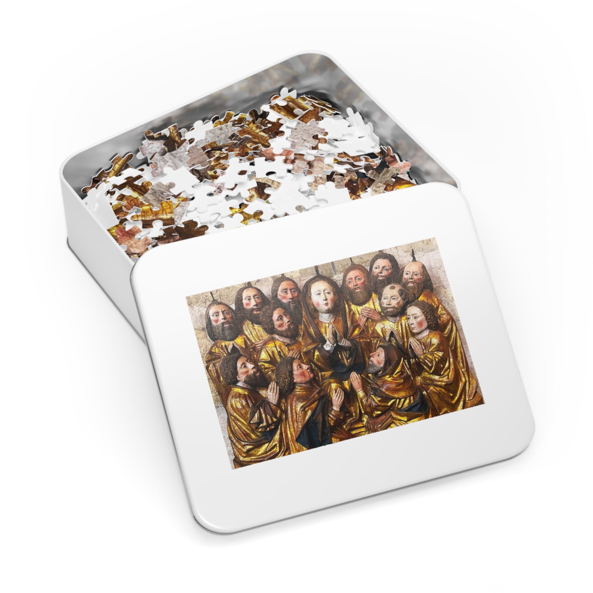 Religious Art Jigsaw Puzzle with Tin — Pentecost Saints Scene