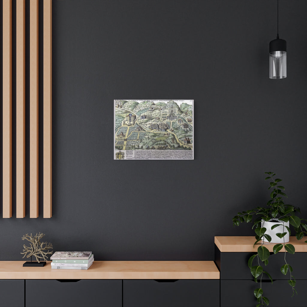 Tusculum Map Matte Canvas | Historic Italian Cartography
