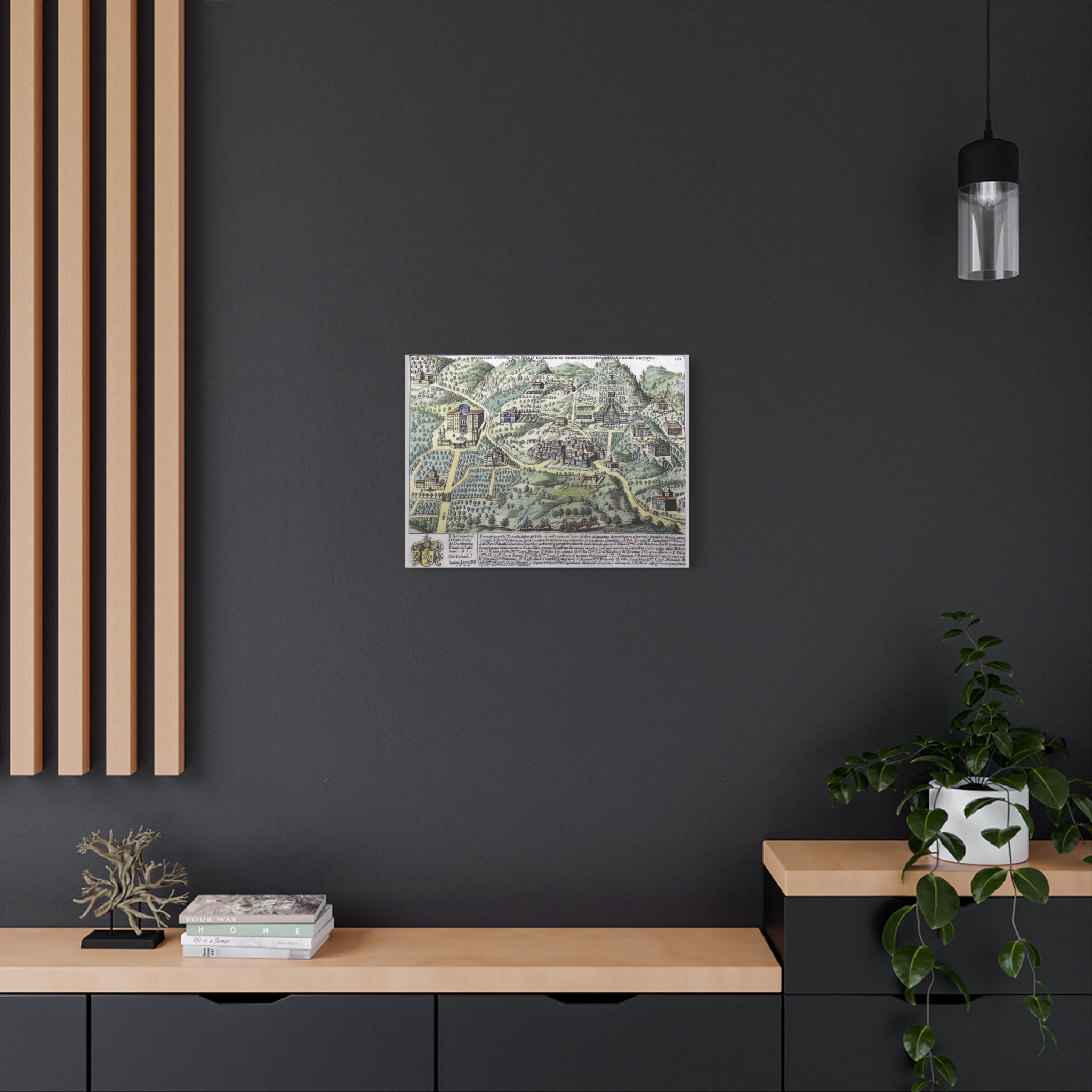 Tusculum Map Matte Canvas | Historic Italian Cartography
