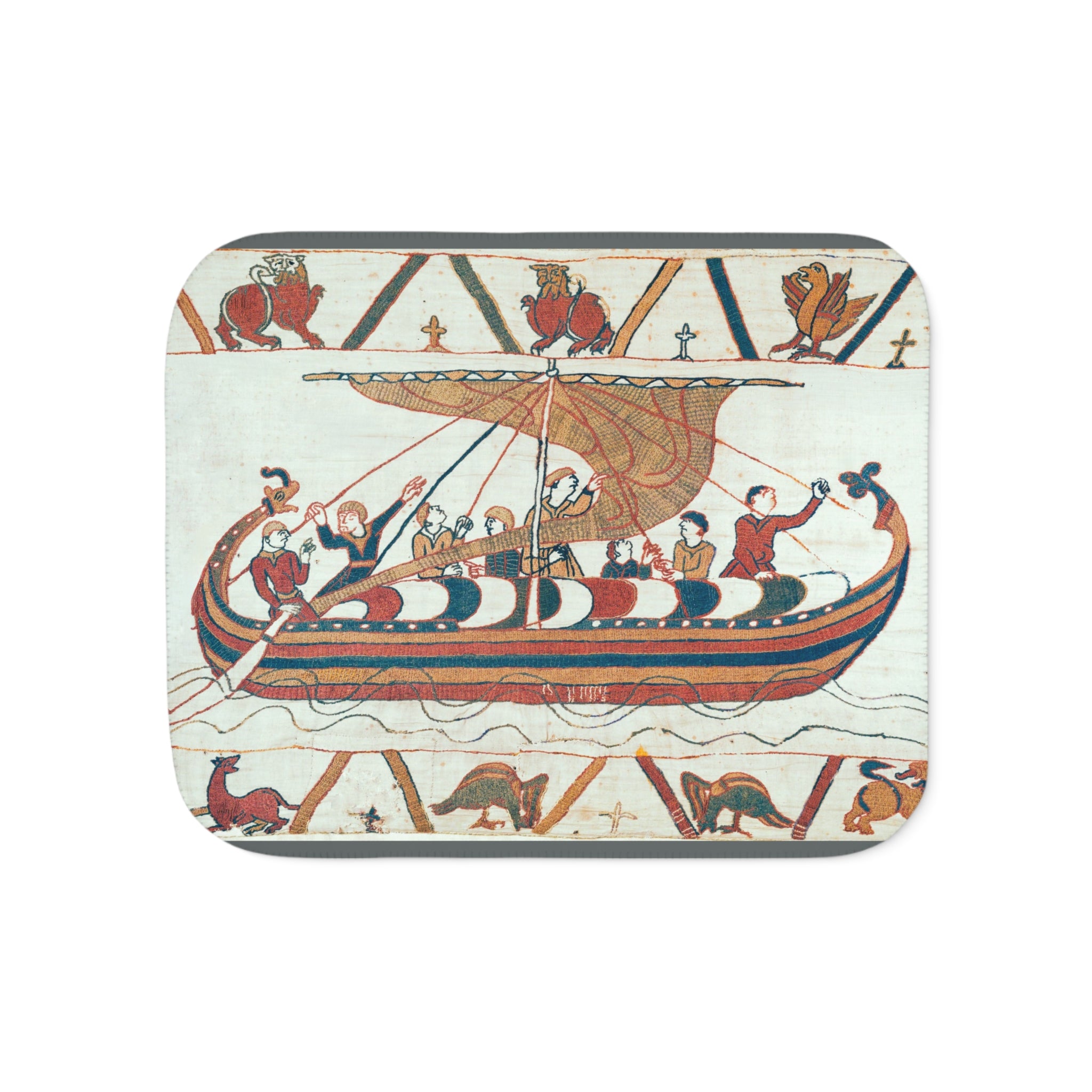Bayeux Tapestry Norman Invasion Sherpa Blanket