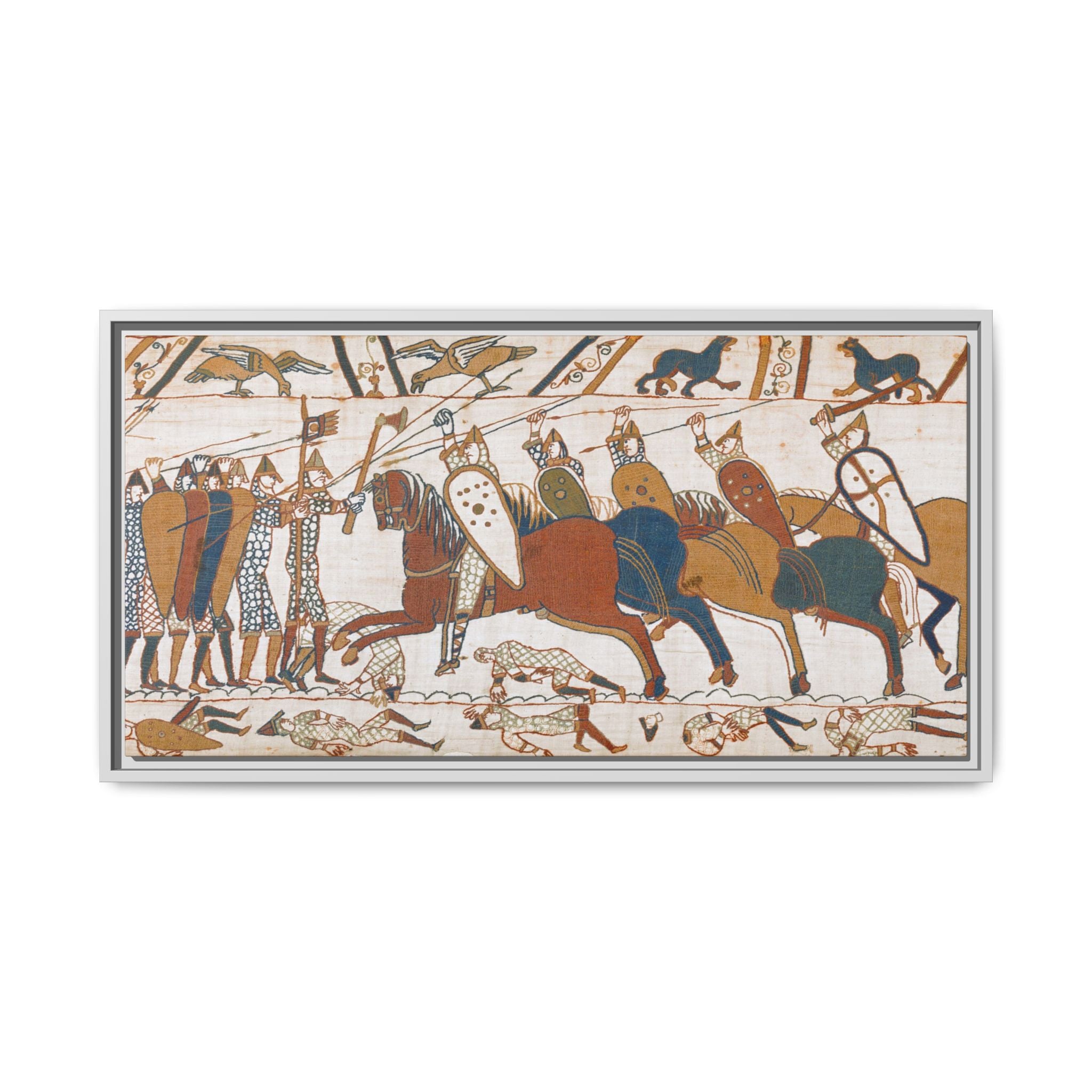 Bayeux Tapestry Battle of Hastings Framed Canvas