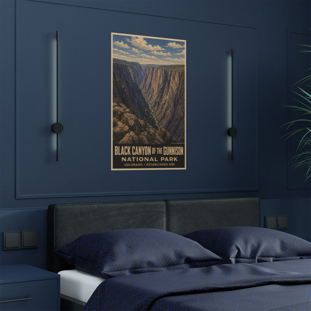 Black Canyon of the Gunnison National Park Poster — Vintage Travel Wall Art