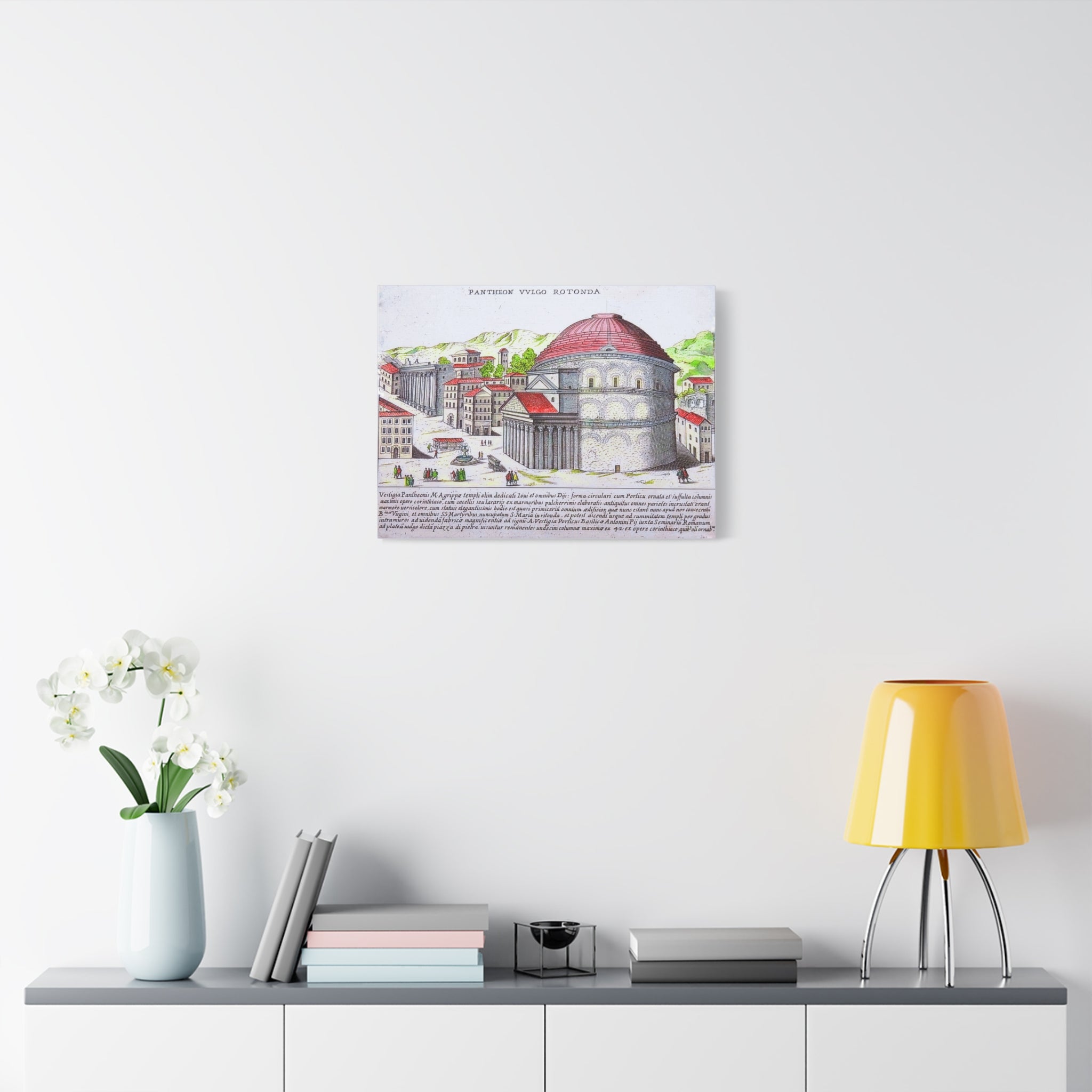 Pantheon Engraving Canvas Print Matte Stretched Canvas
