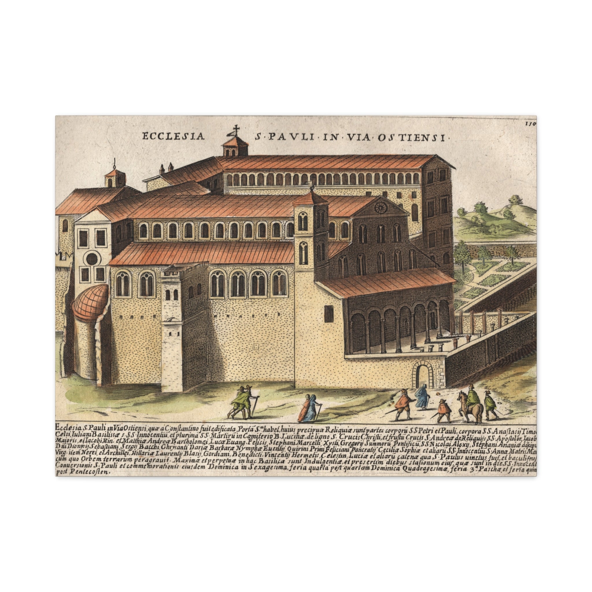 Basilica of Saint Paul Outside the Walls Historic Art Canvas