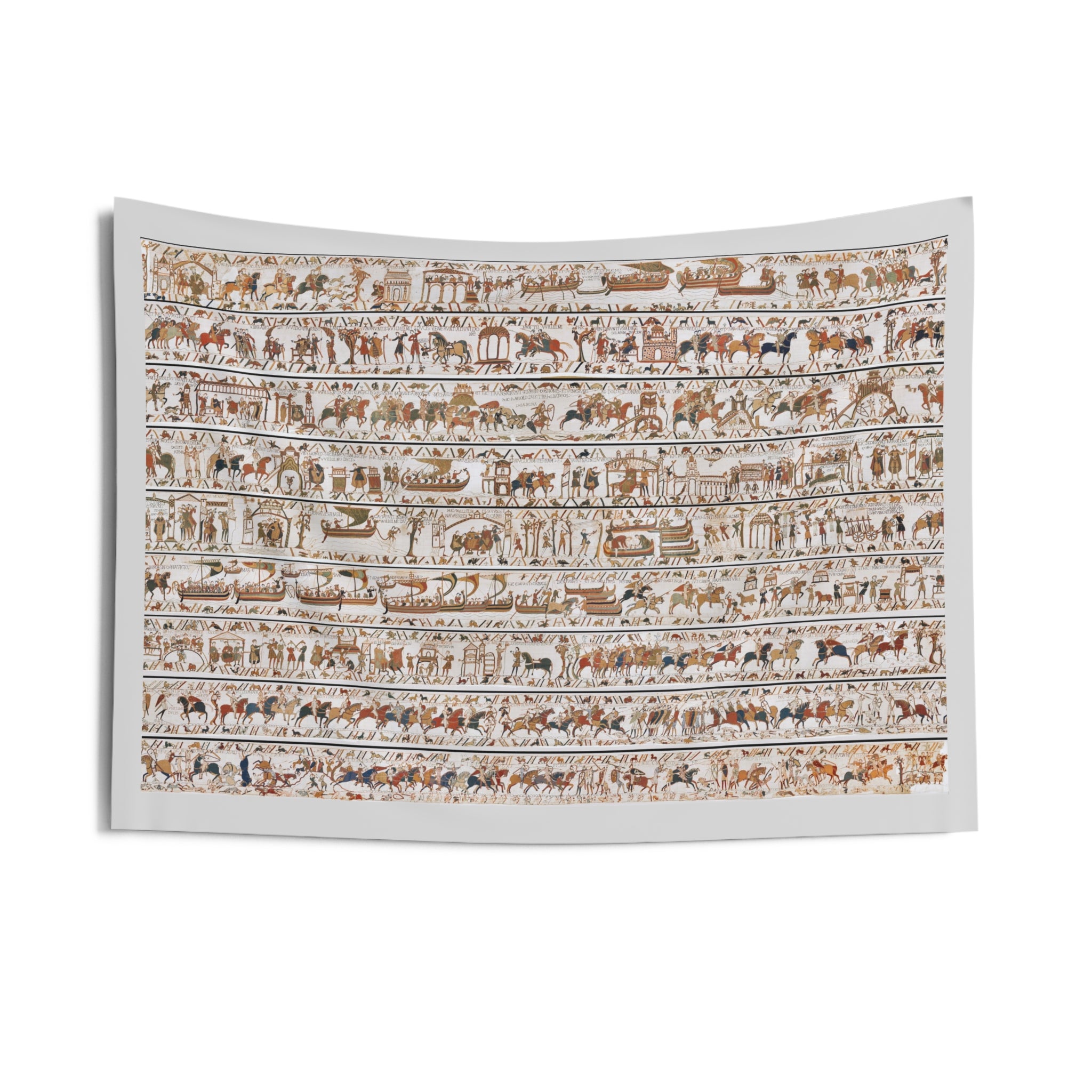Bayeux Tapestry Battle of Hastings Indoor Wall Tapestry | Historic Medieval Scene
