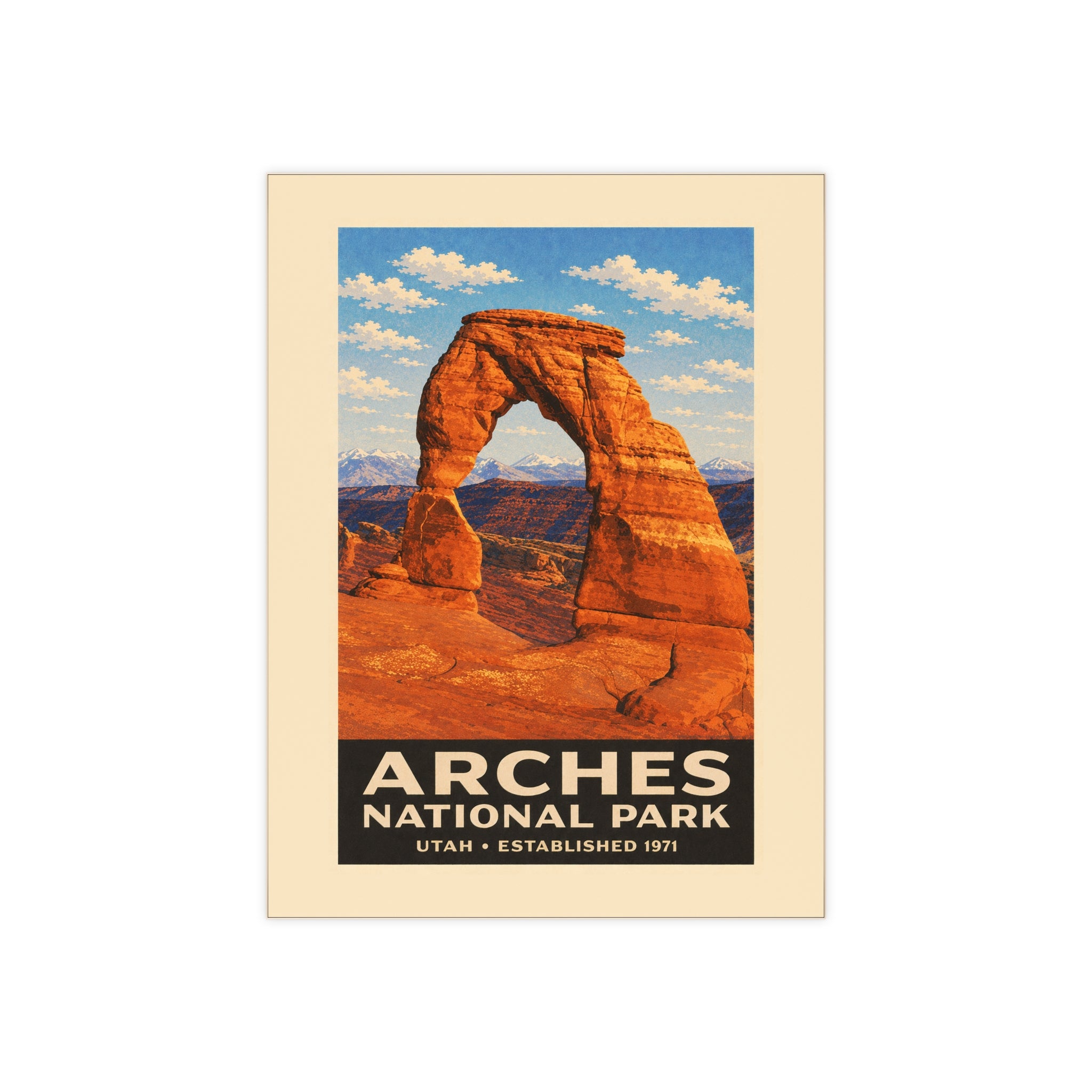 Arches National Park Ceramic Tile — Vintage Delicate Arch Photo Plaque