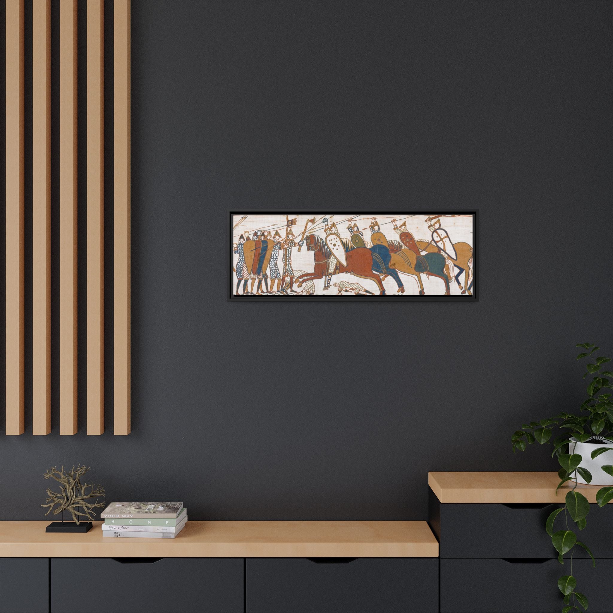 Bayeux Tapestry Battle of Hastings Framed Canvas