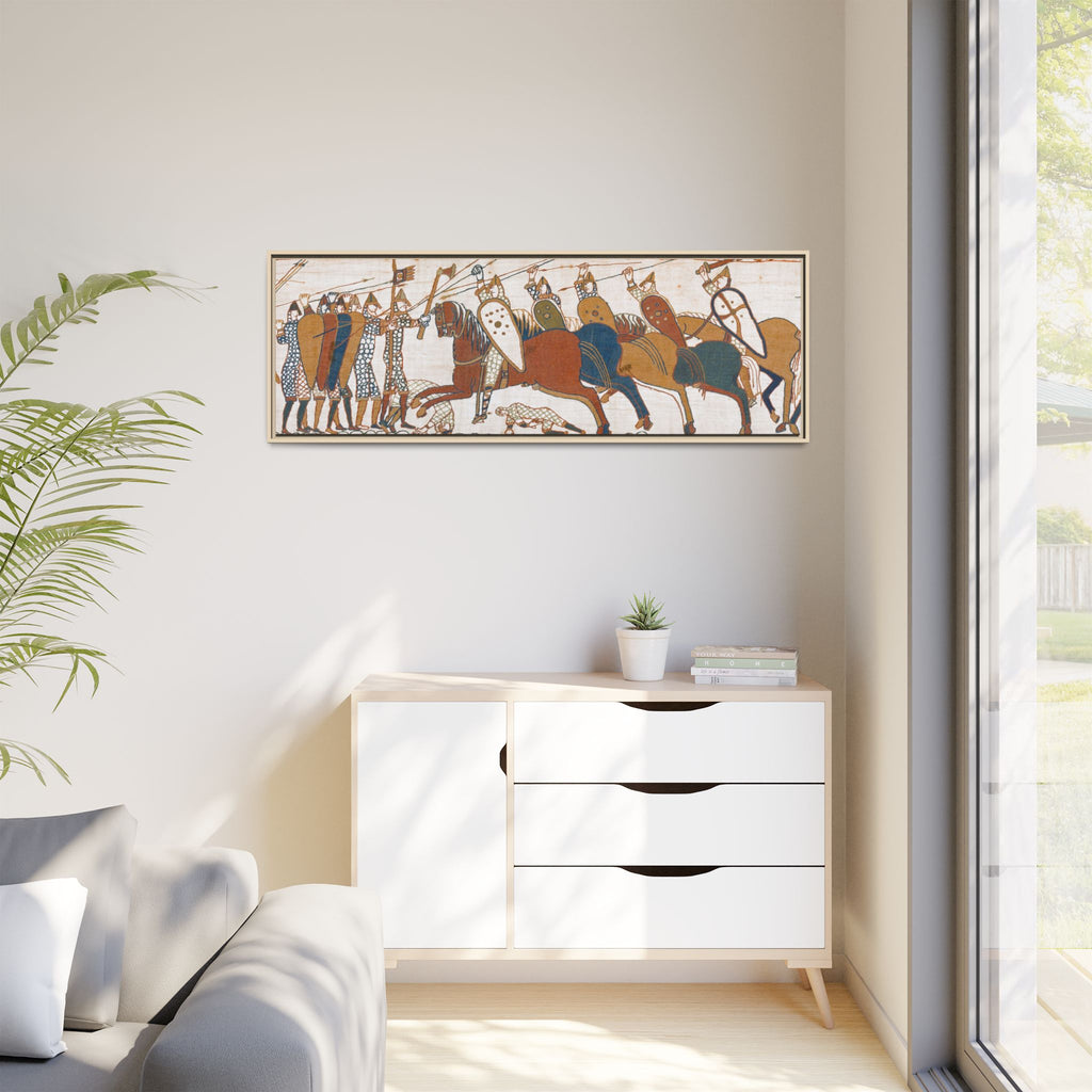 Bayeux Tapestry Battle of Hastings Framed Canvas