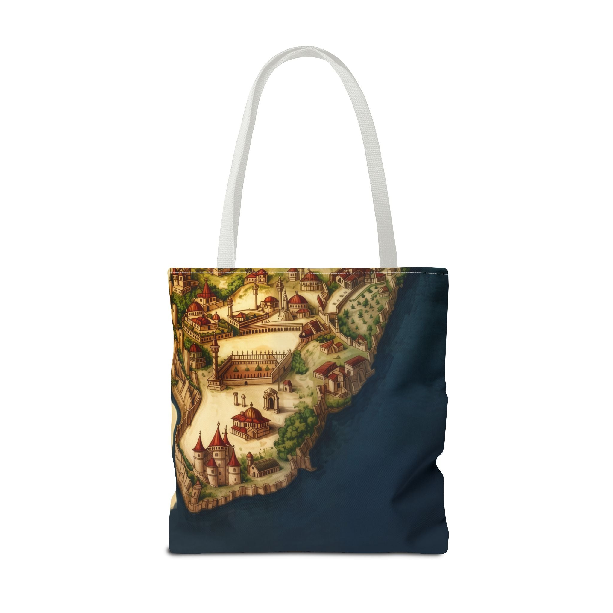 Constantinople Map Tote Bag — Vintage Cityscape All-Over Print