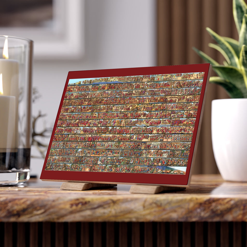 Colorized Trajan's Column Engravings Depiction Ceramic Photo Tile