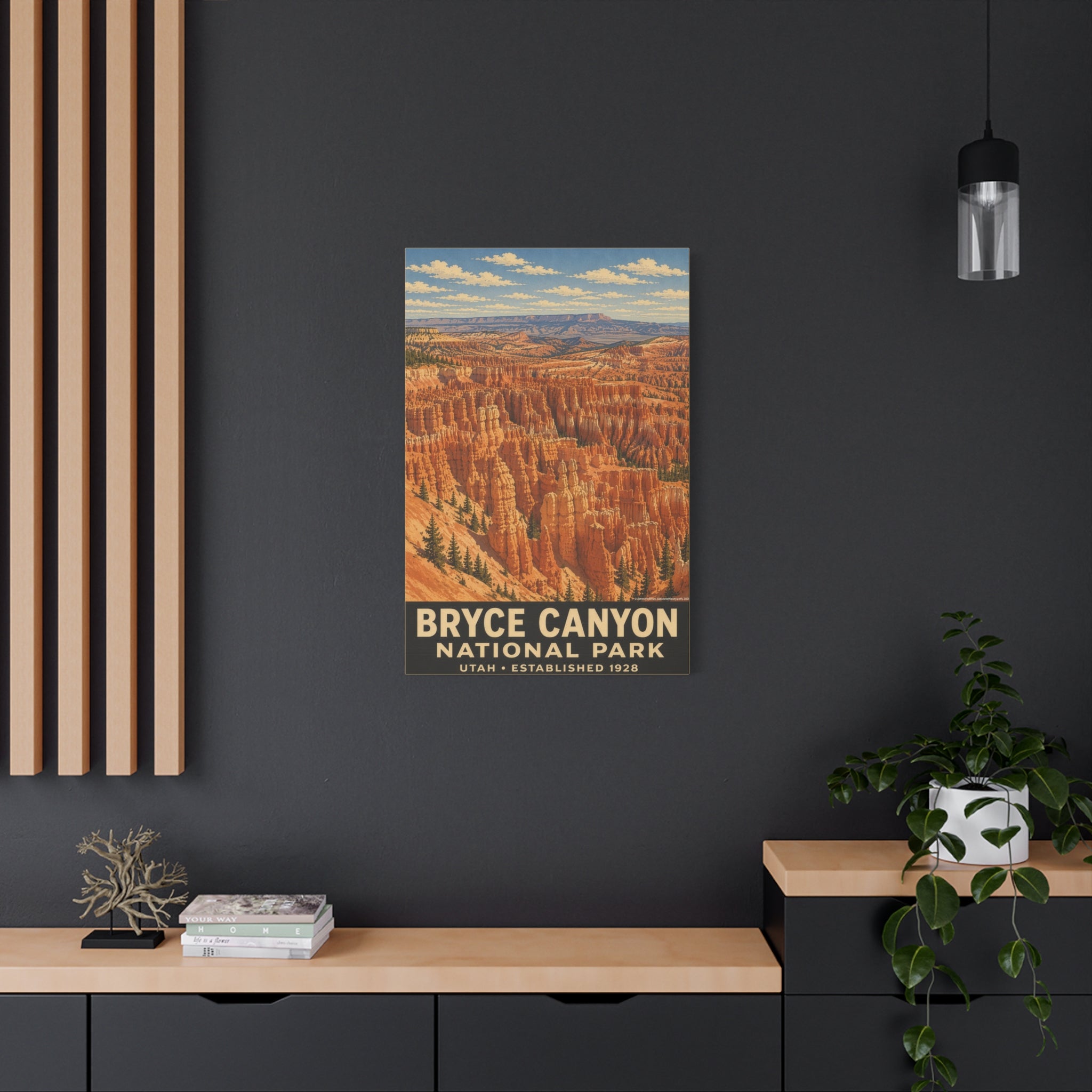 Bryce Canyon National Park Vintage Travel Poster Canvas