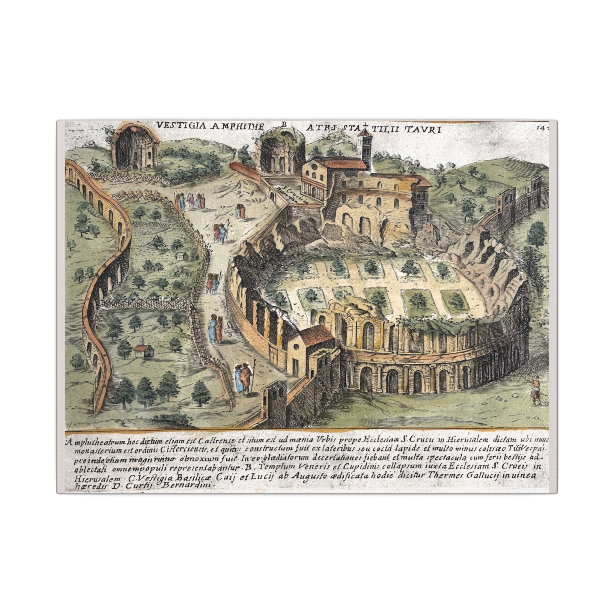 Amphitheatrum Castrense in Rome Canvas Art Print
